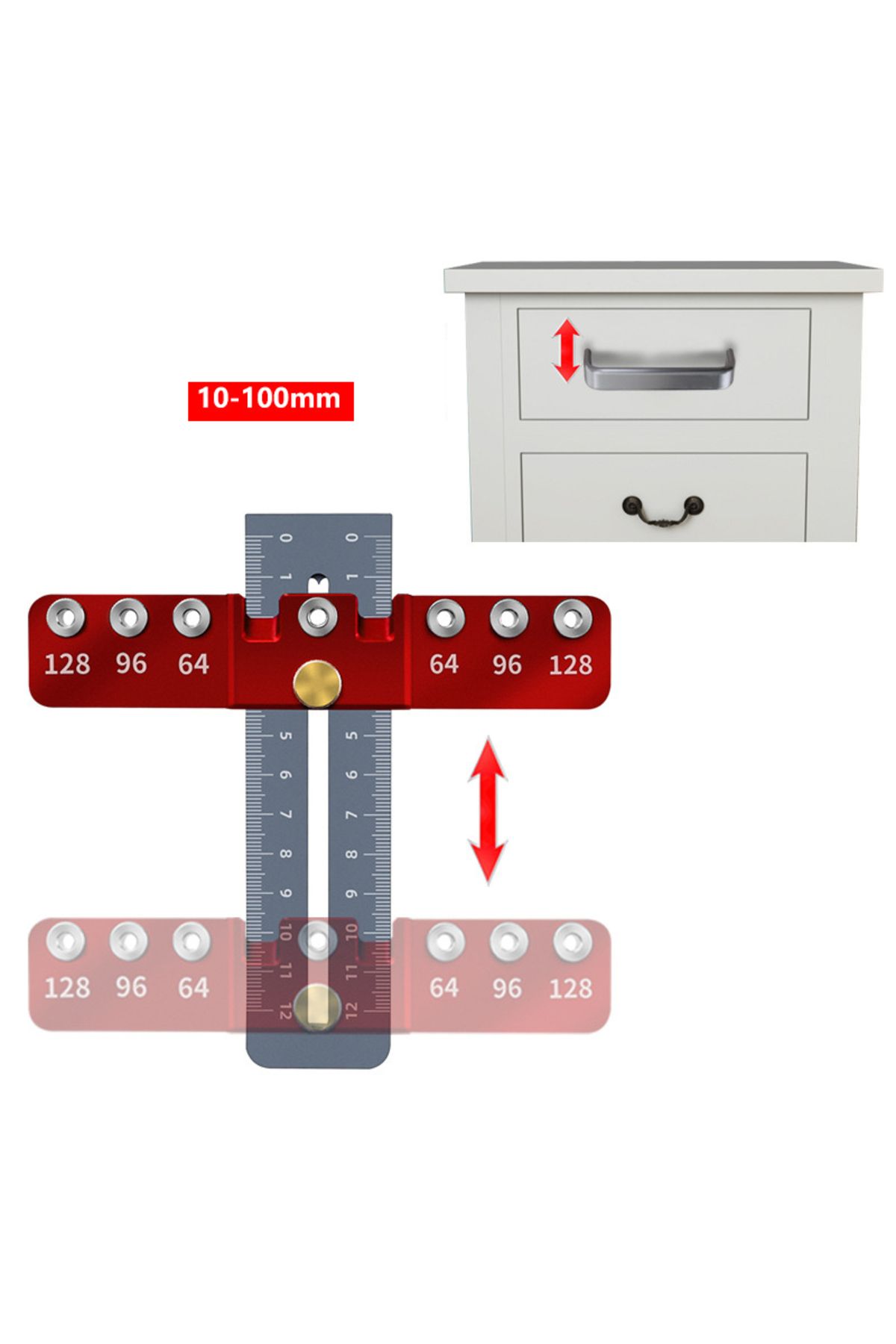 Choice-Cabinet Hardware Jig Kit Woodworking Drawer Door Handle Jig Adjustable Drill Guide Mounting Tool ... 3