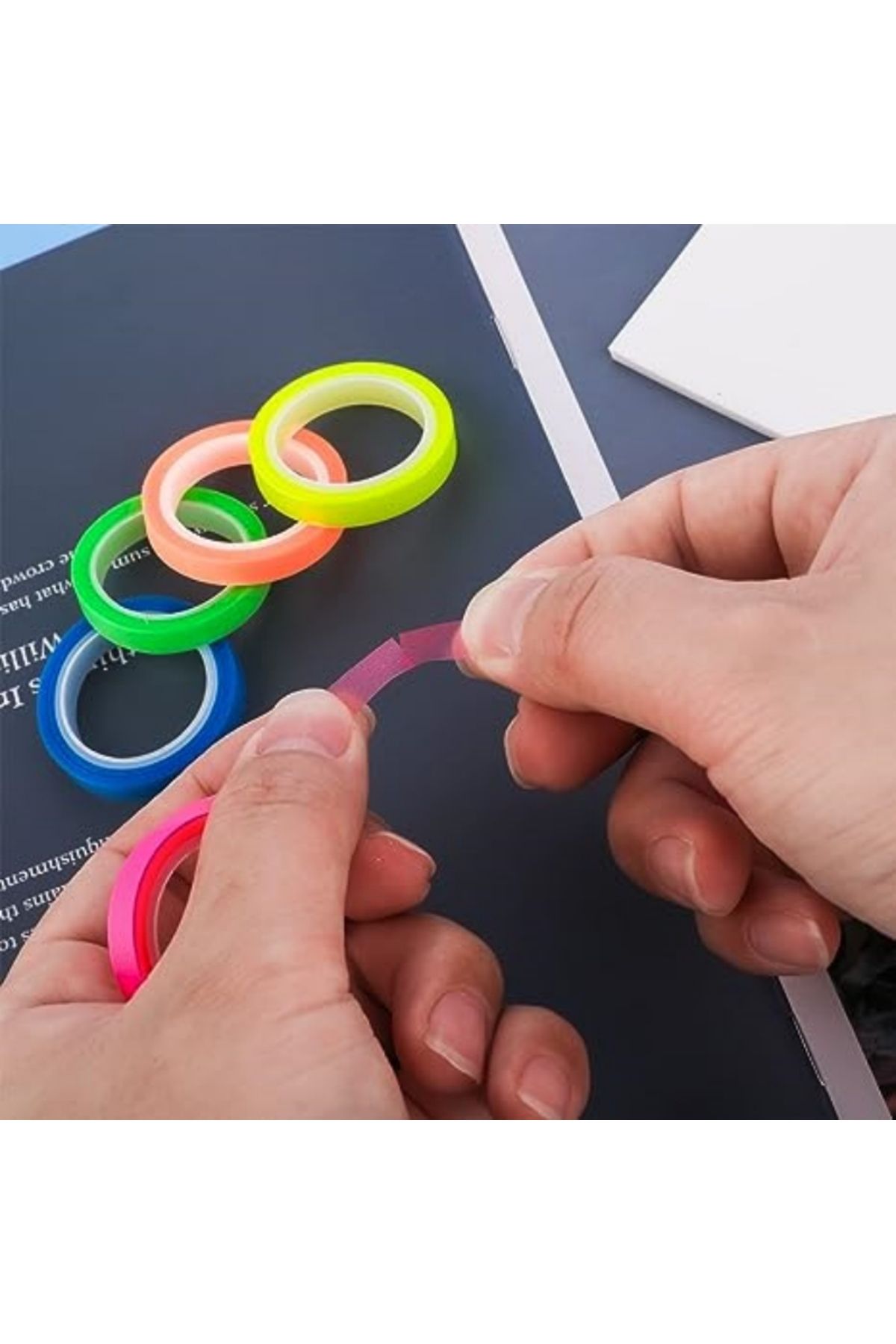 Choice-10 Rolls Transparent Highlighter Tape, 5 Colors Book Annotation Sticky Notes, Reading Marking Sti... 5