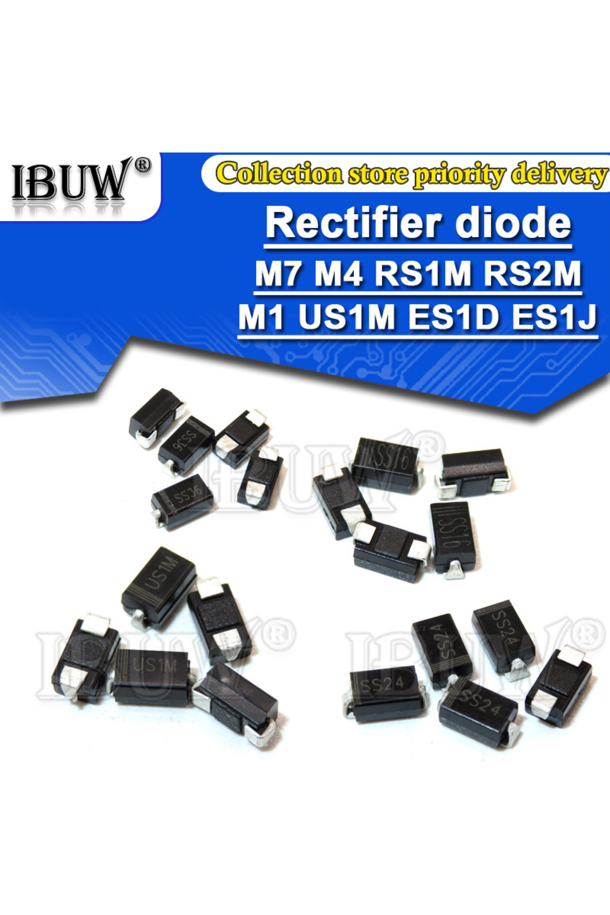 choice2-SS34 100PCS Rectifier diode M1 M4 M7 SS12 SS14 SS16 SS24 SS34 SS36 SS110 SS210 SS210 US1M RS2M ES1D 3
