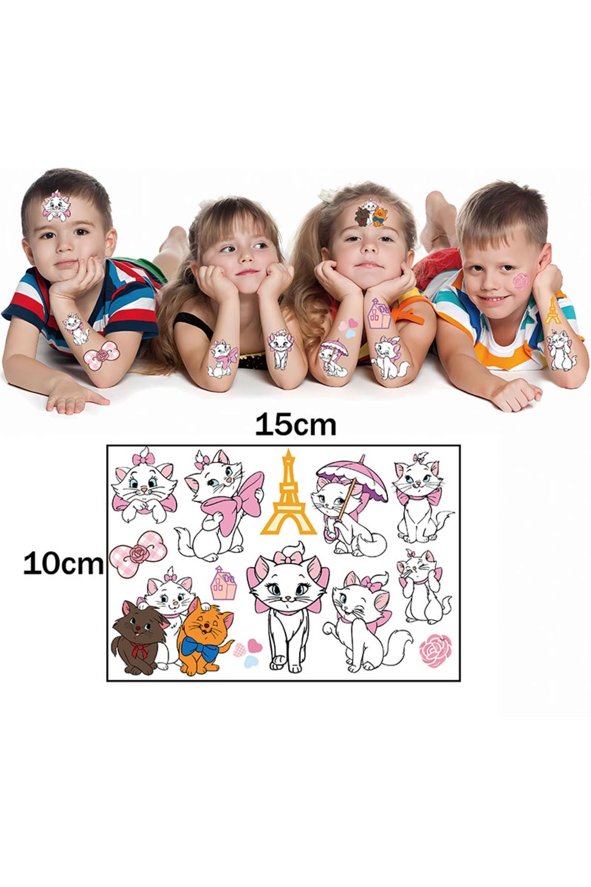 Choice-The Aristocats Marie Cat Disney Temporary Tattoos for Kids Cartoon Tattoo Stickers for Girls Boys... 5