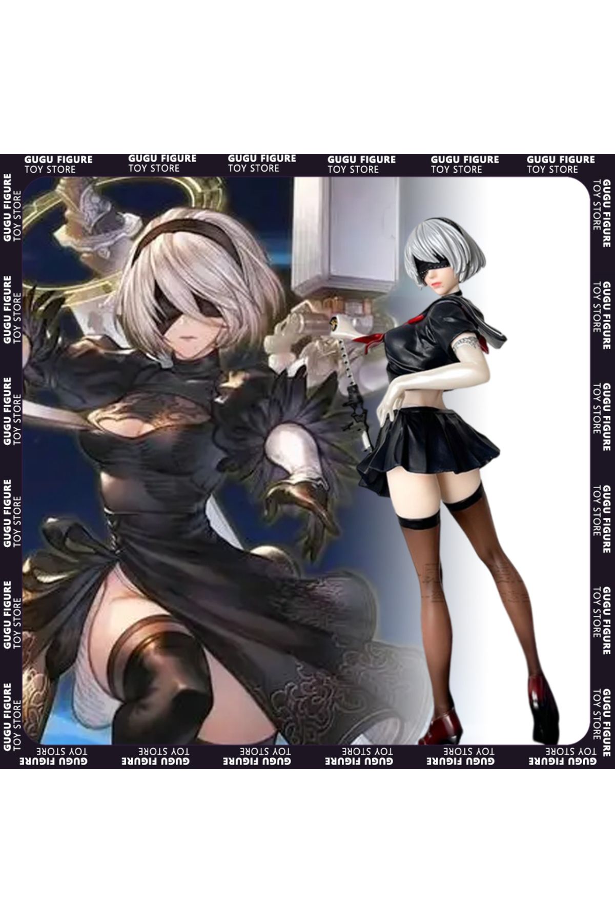 Choice-No2 Type B Figure Nier Automata Figures Yorha 2b Action Figures Pvc Mechanical Life Forms Statue ... 2