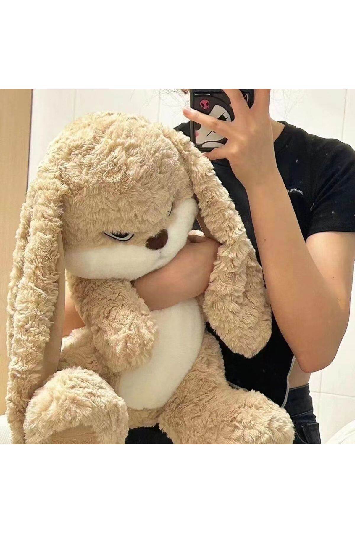 لعبة أرنب غاضب كبيرة الحجم بيضاء اللون بطول 30 سم،...