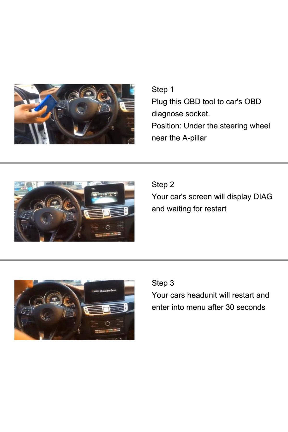 AINYSZIN-NTG5.1 S1 Scanner For Mercedes Benz W176 W246 W213 W117 W156 W166 W218 Class A B E CLA GLE Car OB... 7