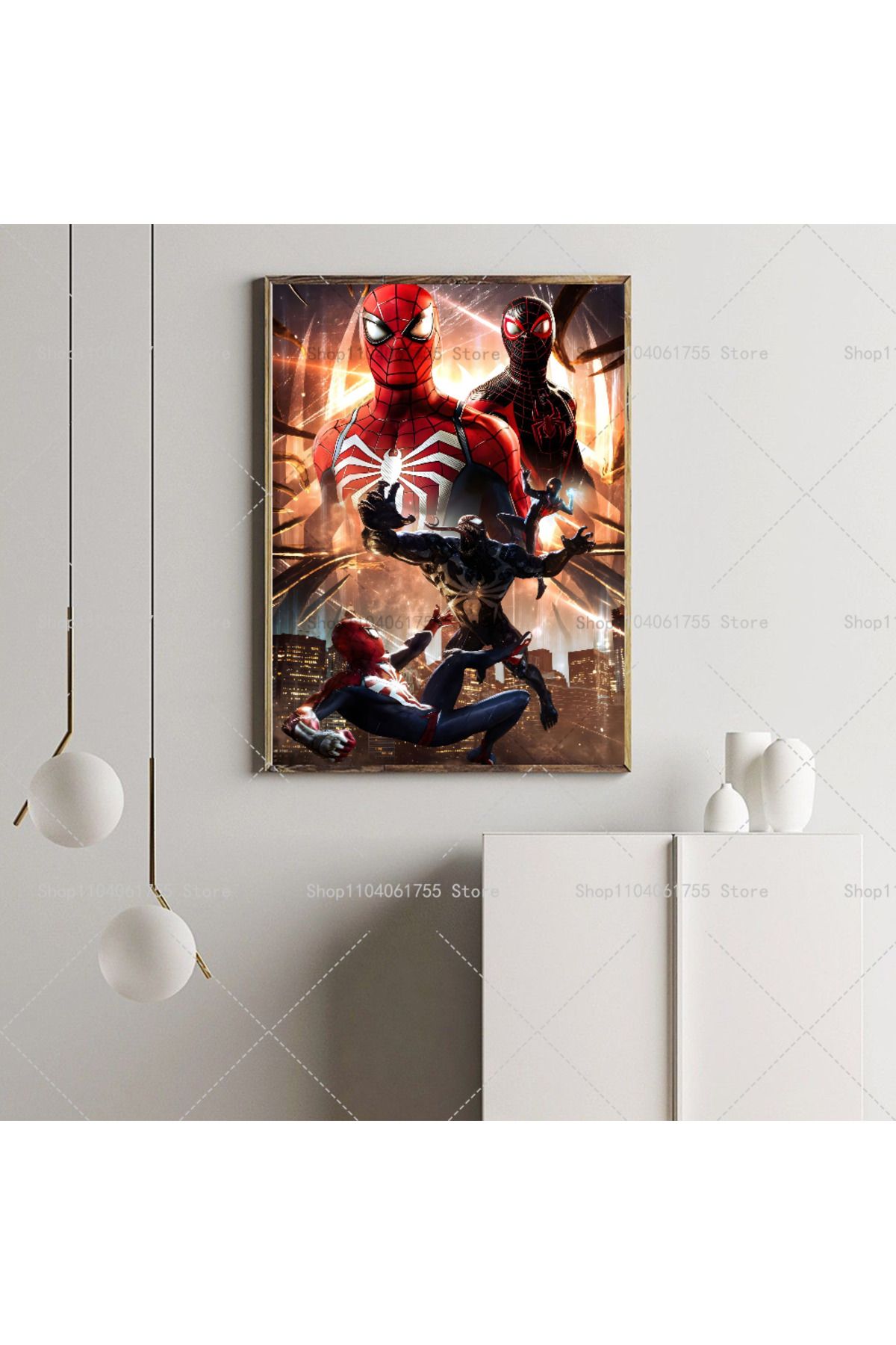 Choice-1PC Spider-Man Miles Morales Spiderman Poster Self-adhesive Art Waterproof Paper Sticker Coffee H... 6