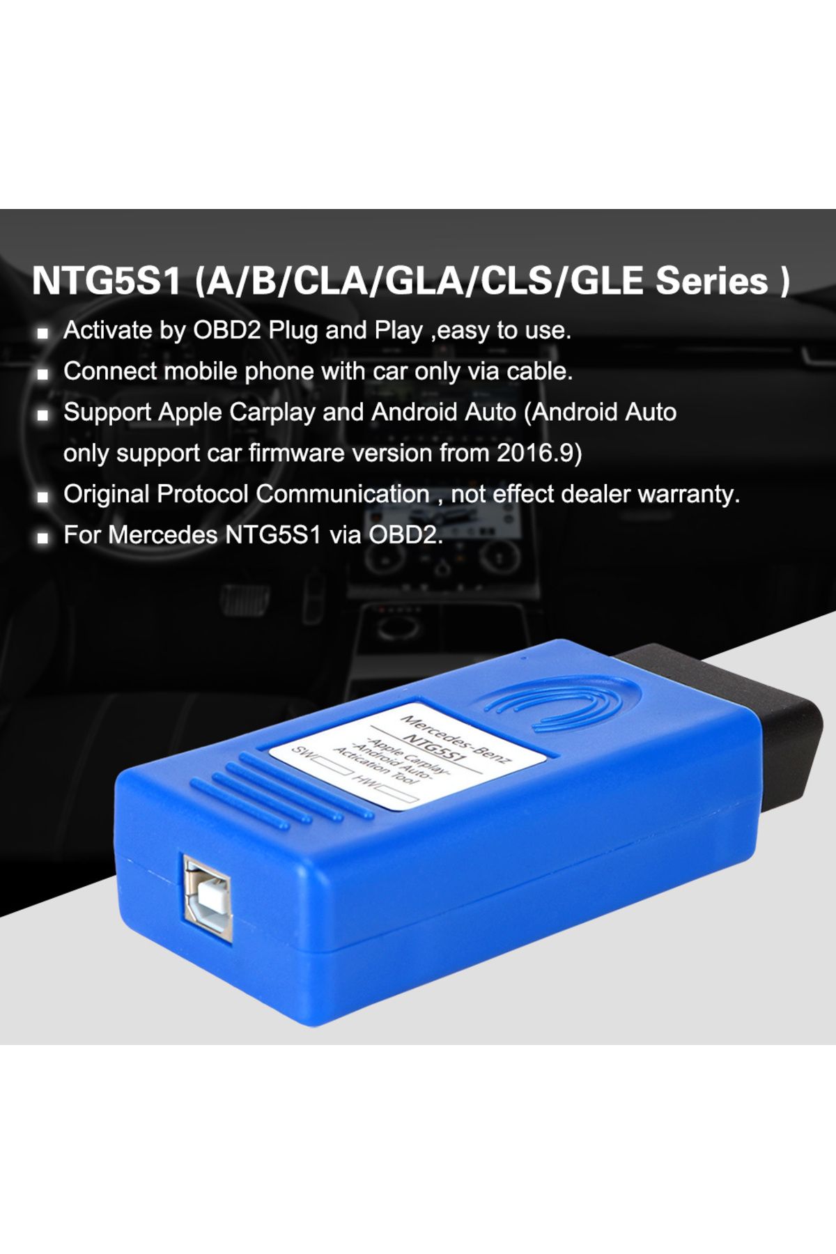AINYSZIN-NTG5.1 S1 Scanner For Mercedes Benz W176 W246 W213 W117 W156 W166 W218 Class A B E CLA GLE Car OB... 6