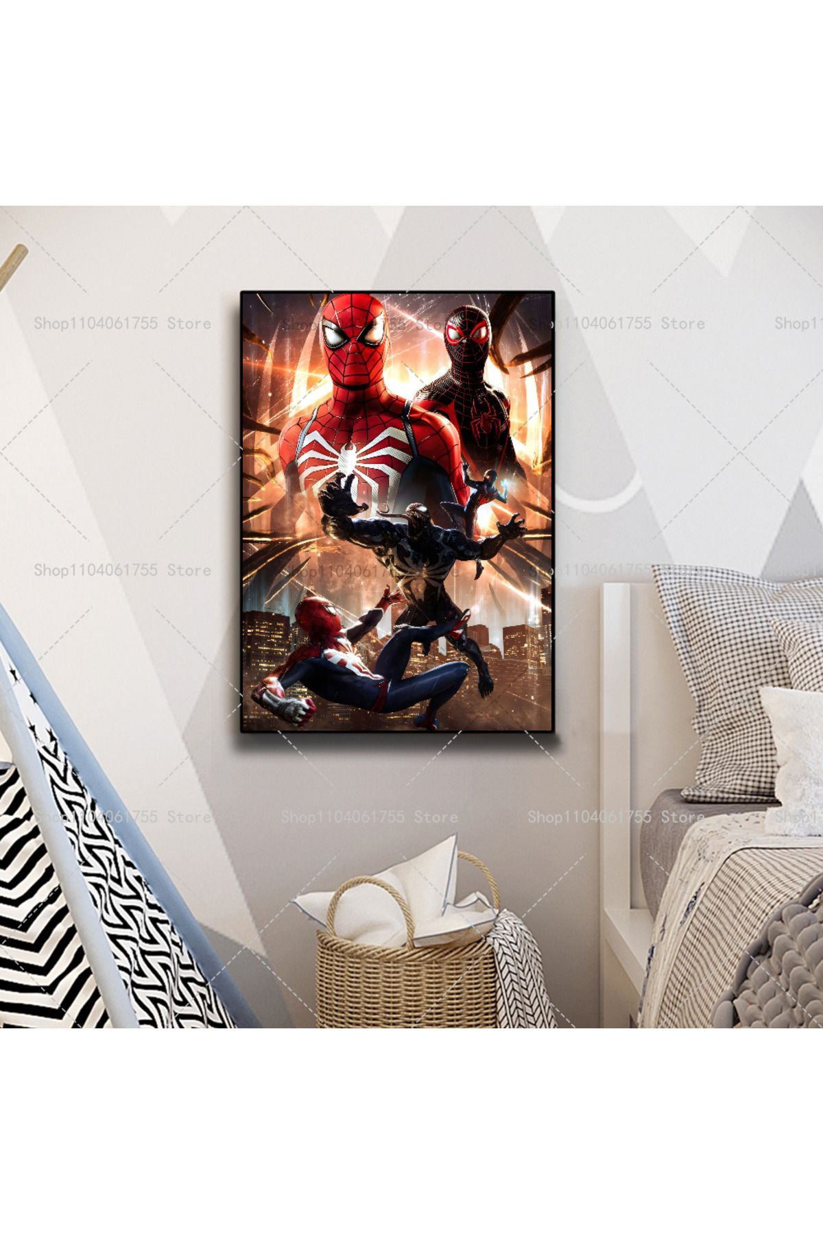 Choice-1PC Spider-Man Miles Morales Spiderman Poster Self-adhesive Art Waterproof Paper Sticker Coffee H... 7