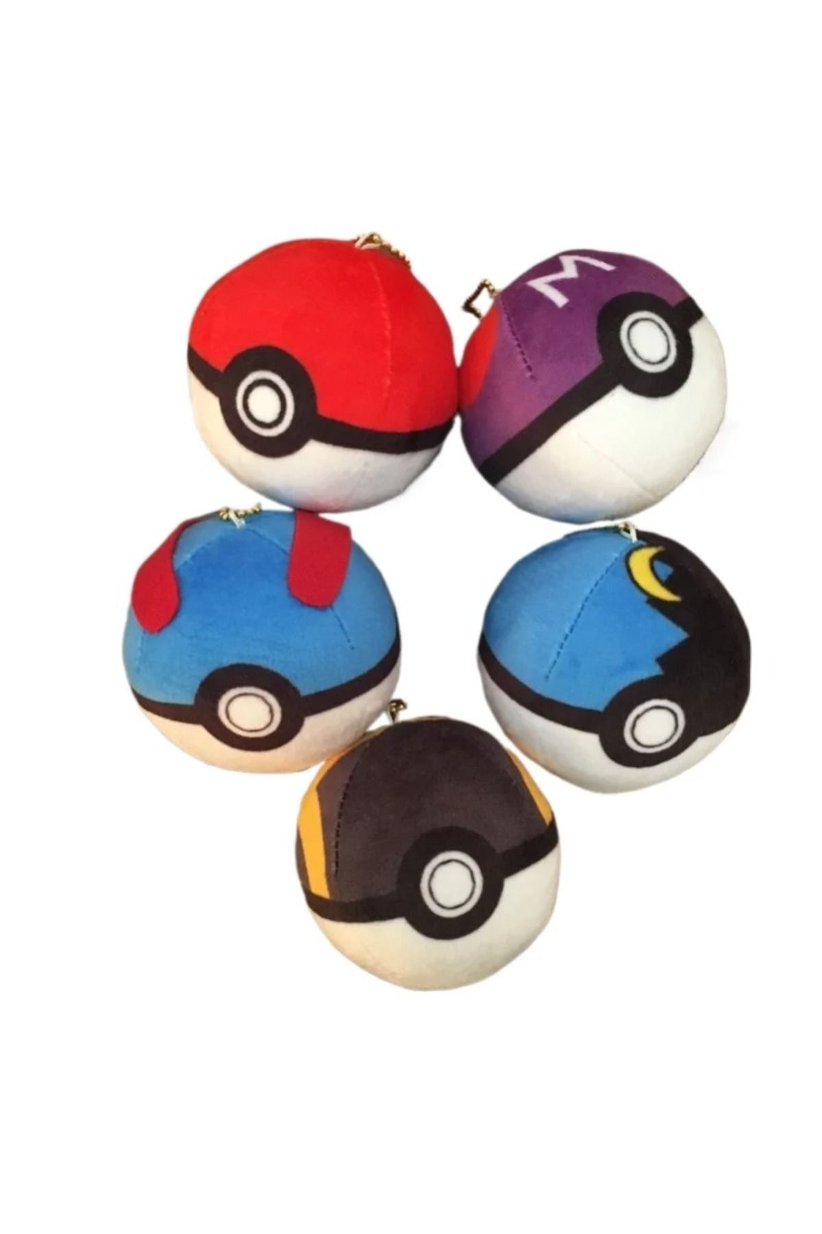 Choice-Mini Pokeball Plush Master Ball Keychain Great Ball Beast Ball Dusk Ball Hisuian Ultra Ball Bag P... 8