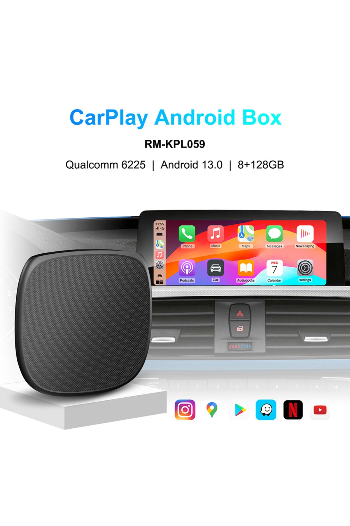 Choice-8GB 128GB New Android 13 Smart CarPlay Ai Box Wired To Wireless CarPlay Wireless Android Auto For... 3