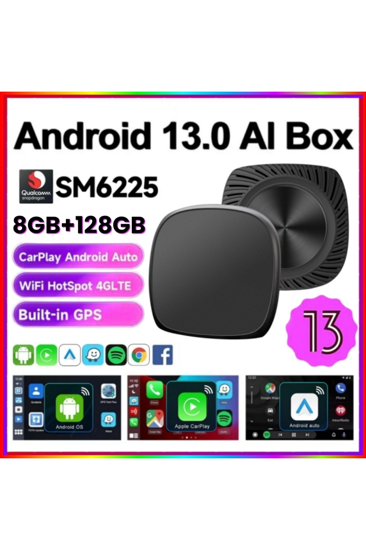 Choice-8GB 128GB New Android 13 Smart CarPlay Ai Box Wired To Wireless CarPlay Wireless Android Auto For... 2