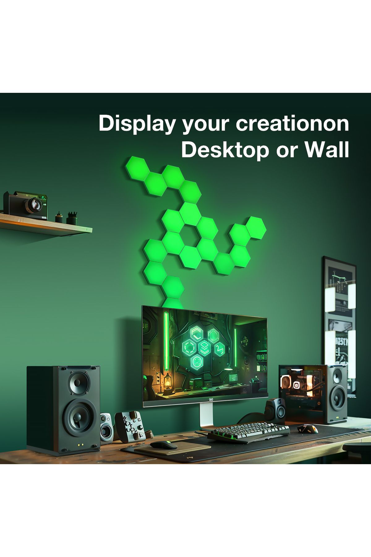 TouCloud-RGB Intelligent Hexagon Wall Light Color Changing Ambient Night Light Hexagonal Lights Shape DIY ... 4
