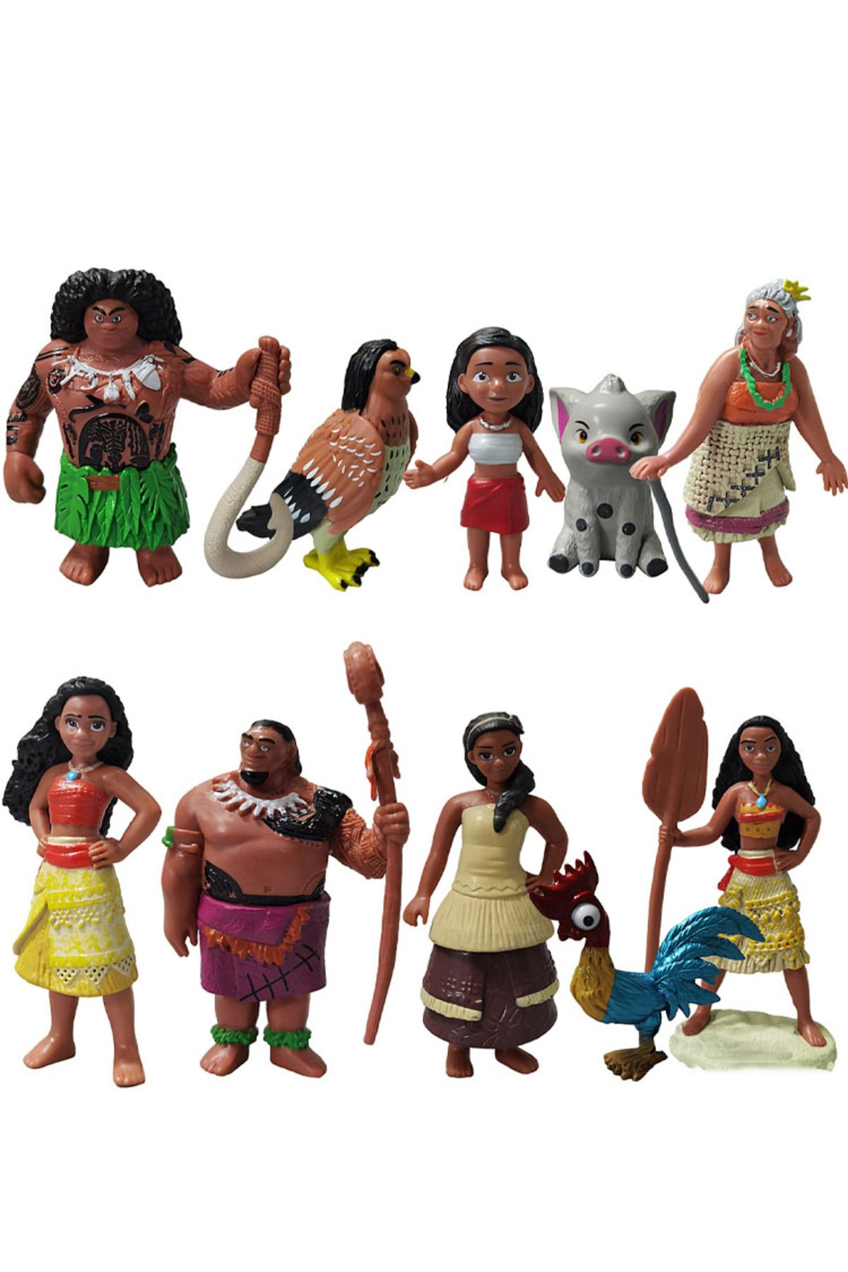Choice-6-10pcs/set 5-11cm Moana Princess Maui Chief Tui Tala Heihei Pua Action Figure Brinquedo Toys For... 8