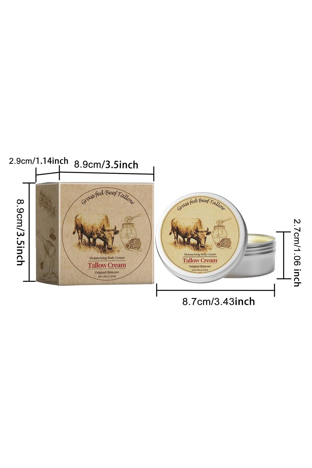 Choice-Beef Tallow For Skin, Tallow And Honey Cream, Organic Beef Tallow Balm For Face Moisturizer With ... 4