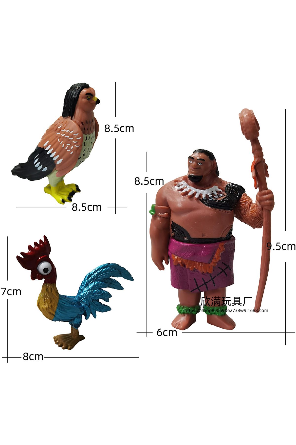 Choice-6-10pcs/set 5-11cm Moana Princess Maui Chief Tui Tala Heihei Pua Action Figure Brinquedo Toys For... 4