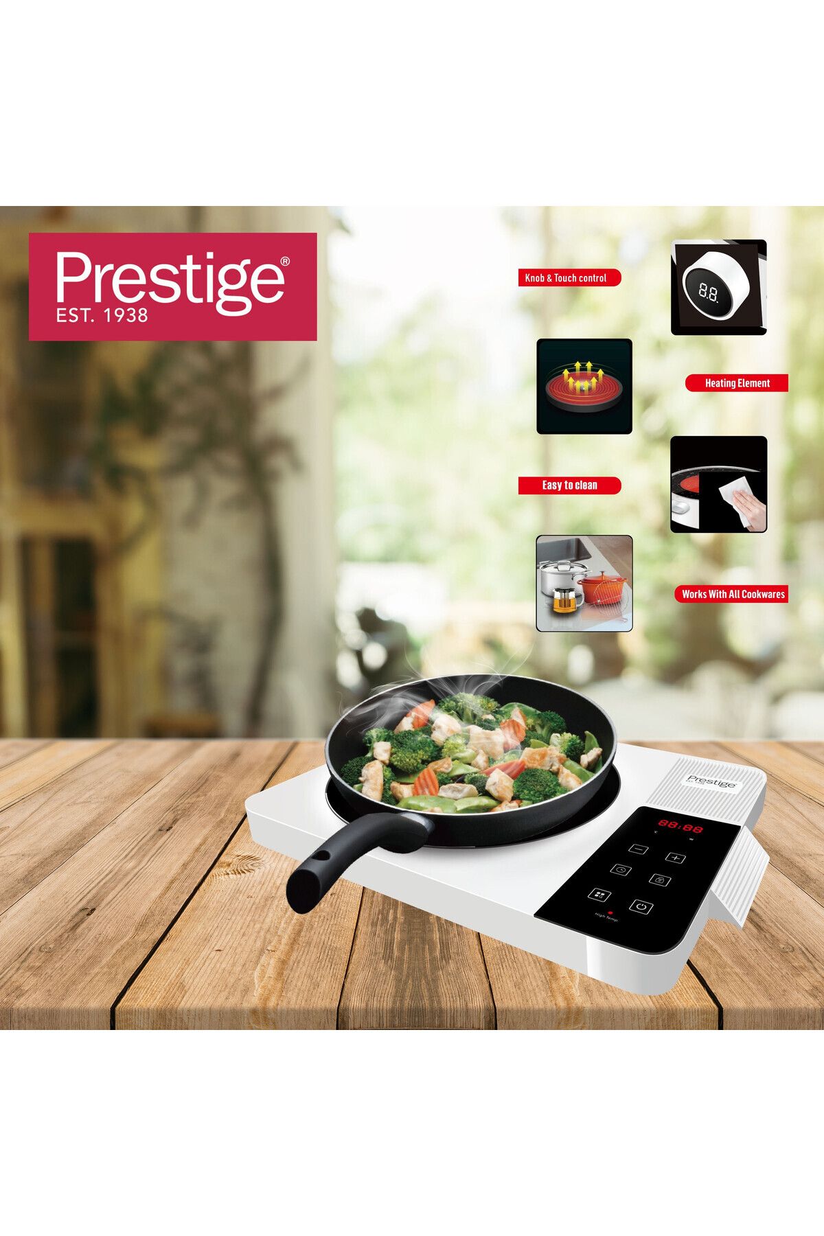 Prestige-Infrared Cooker Crystal Plate - 2000 W 3