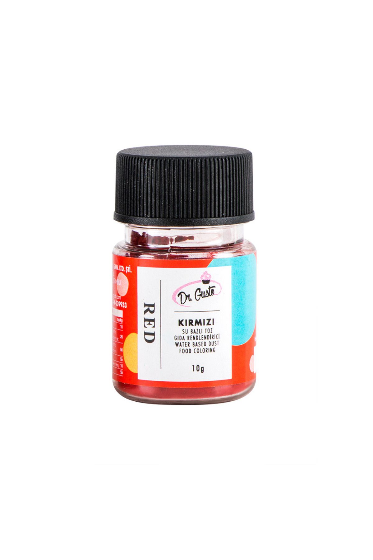 Dr. Gusto-10 Gr Red Water Based Powder Food Coloring 1