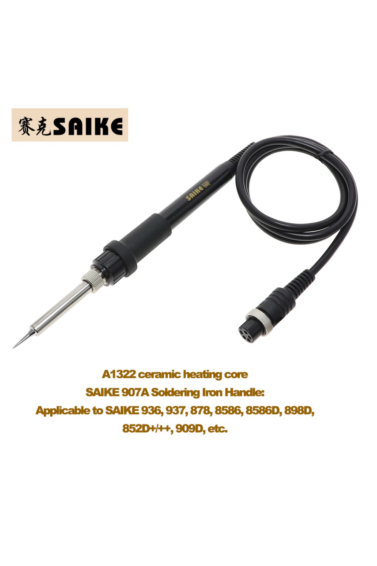 Choice-SAIKE 907A 907F Soldering Iron Handle 45W/60W A1322 Heating Core 131A Heating Element Suitable fo... 5