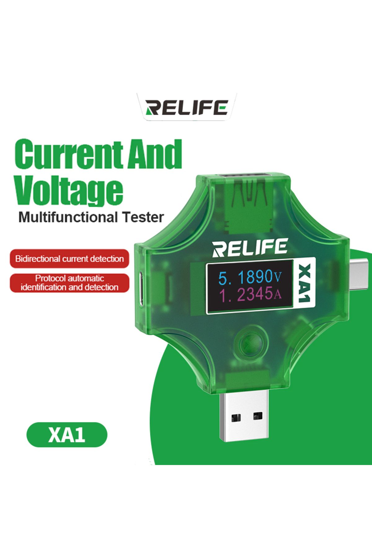 SUNSHINE-RELIFE XA1 Multifunctional Current and Voltage Detector for Mobile Phone Charger and Data Line Cu... 2