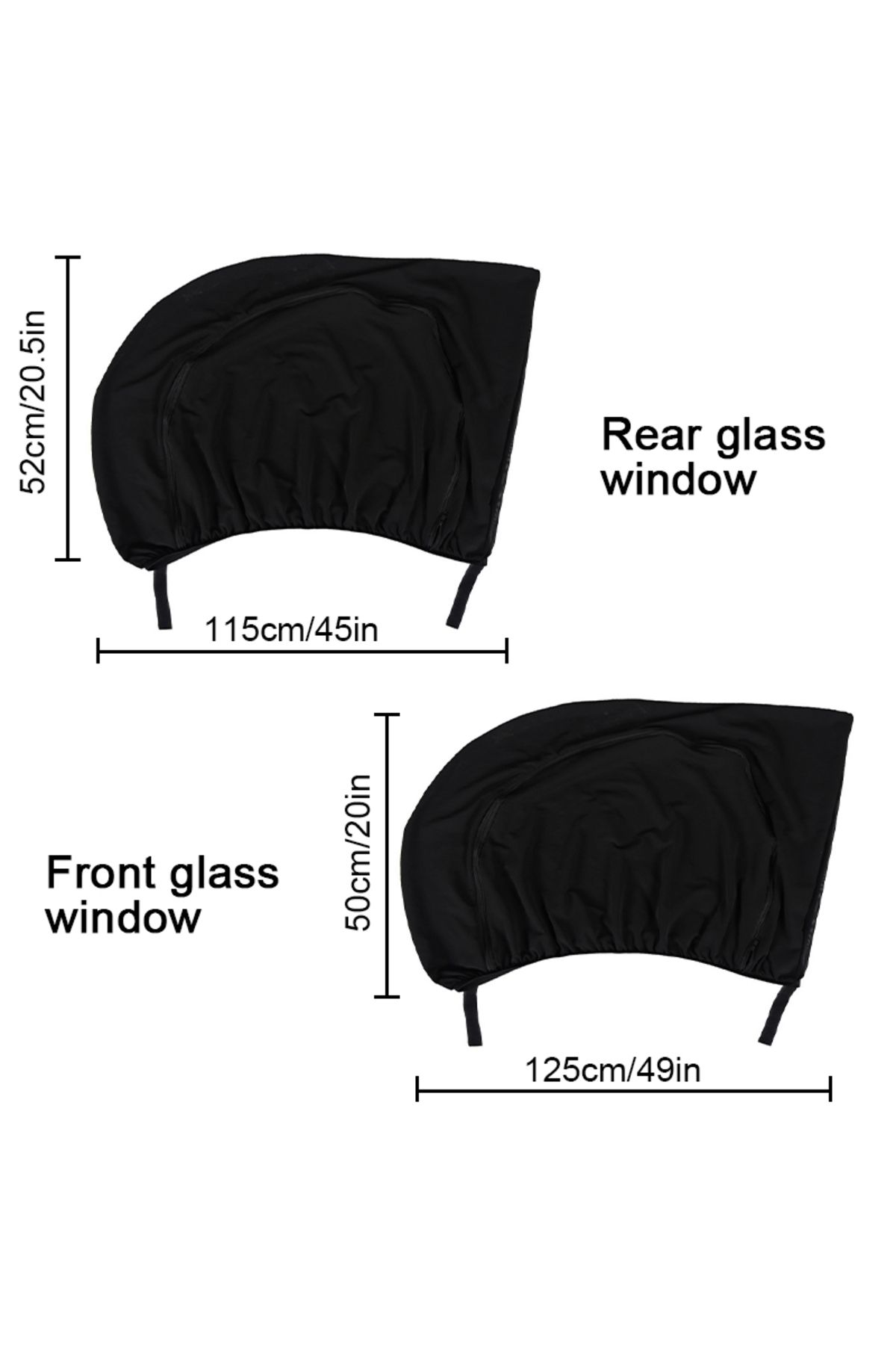 SEAMETAL-SEMETAL Car Window Shade Side Window Sun Shade Breathable Mesh With Zipper Car Window Screen Cove... 7