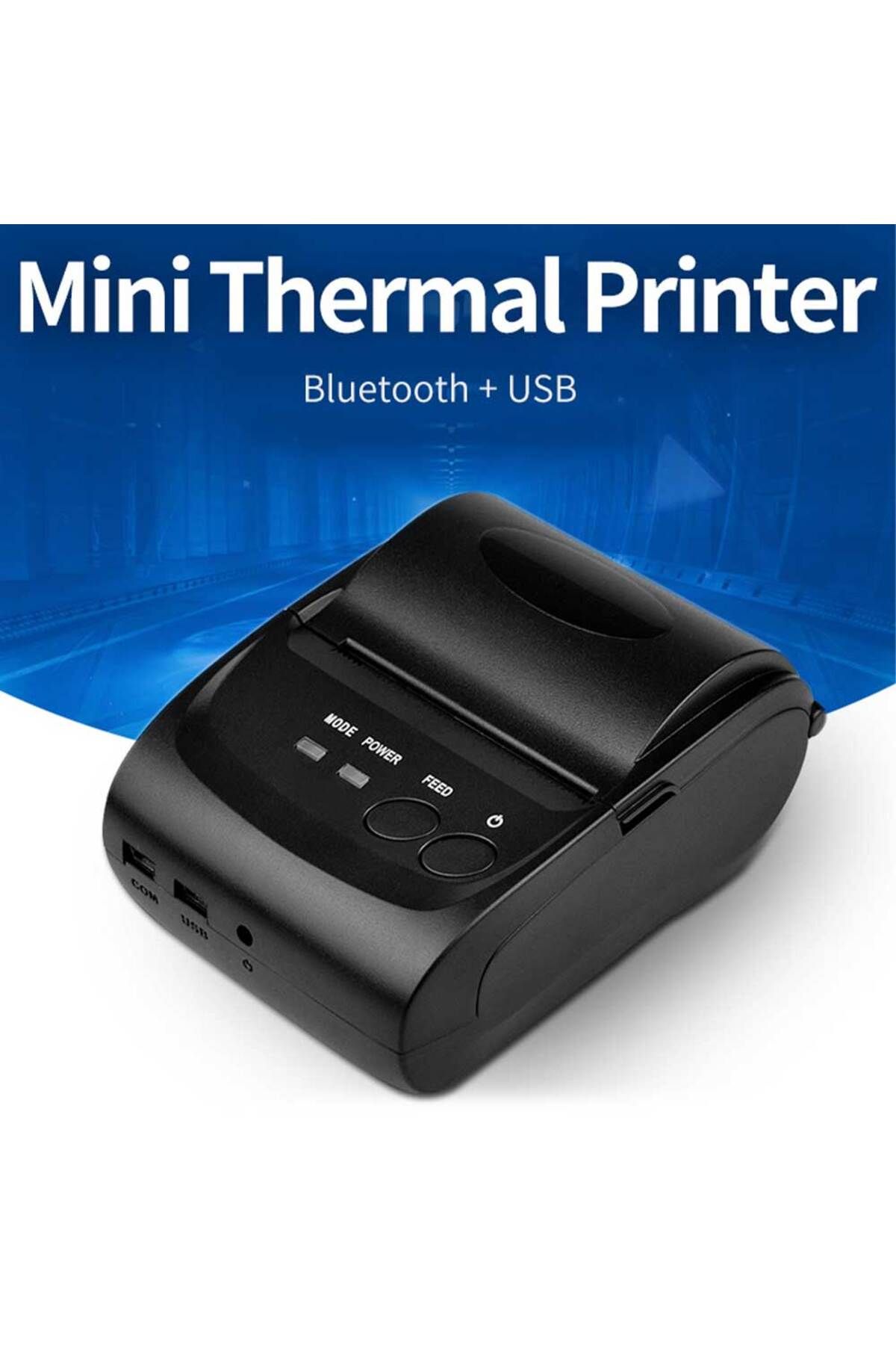 Choice-HZTZ Mini Bluetooth Printer Thermal Printer ticket receipt USB Portable Wireless For Android IOS ... 2