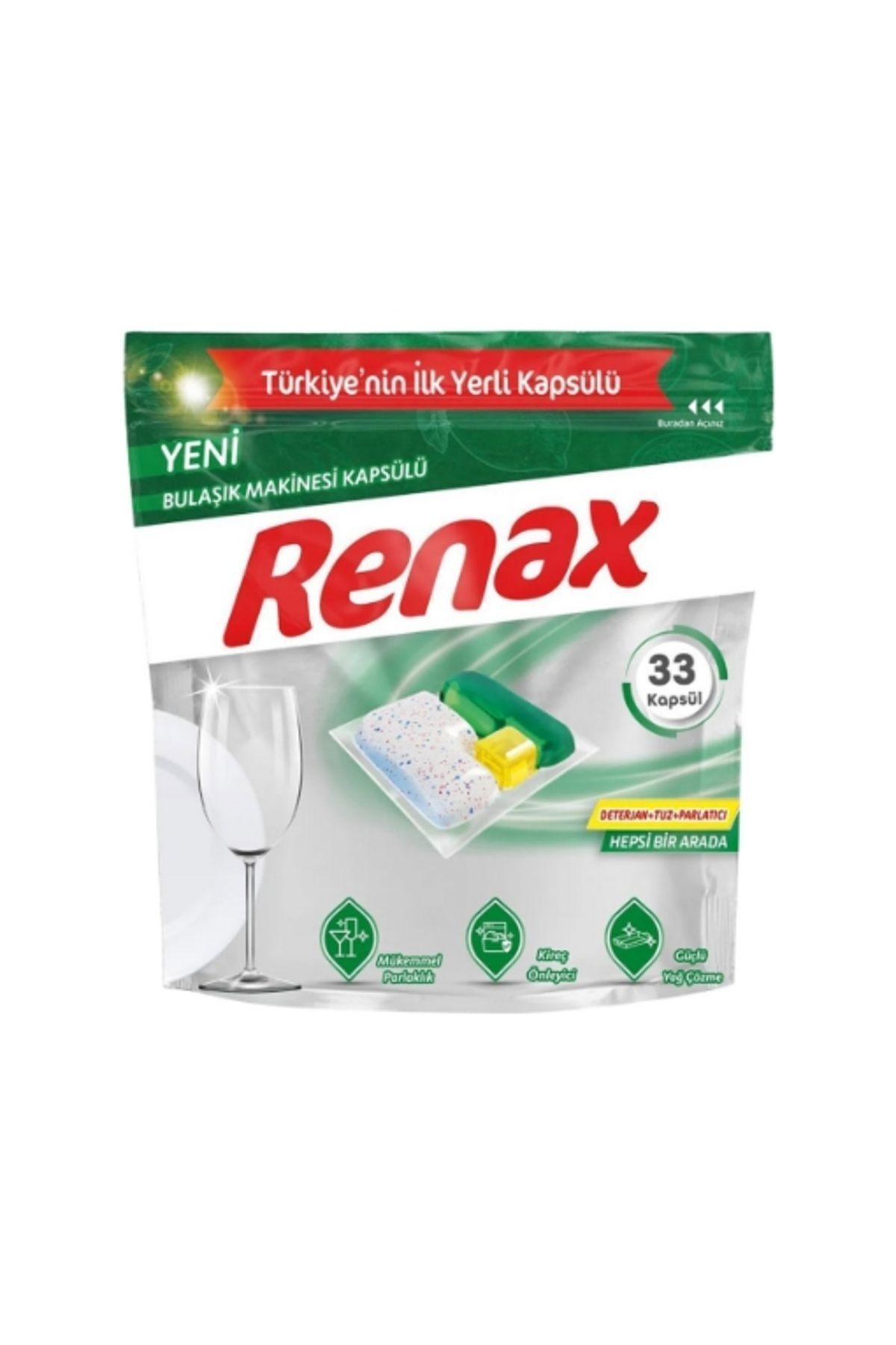 RENAX Bulaşık Makinesi Kapsülü Hepsi Bir Arada 33 Lü