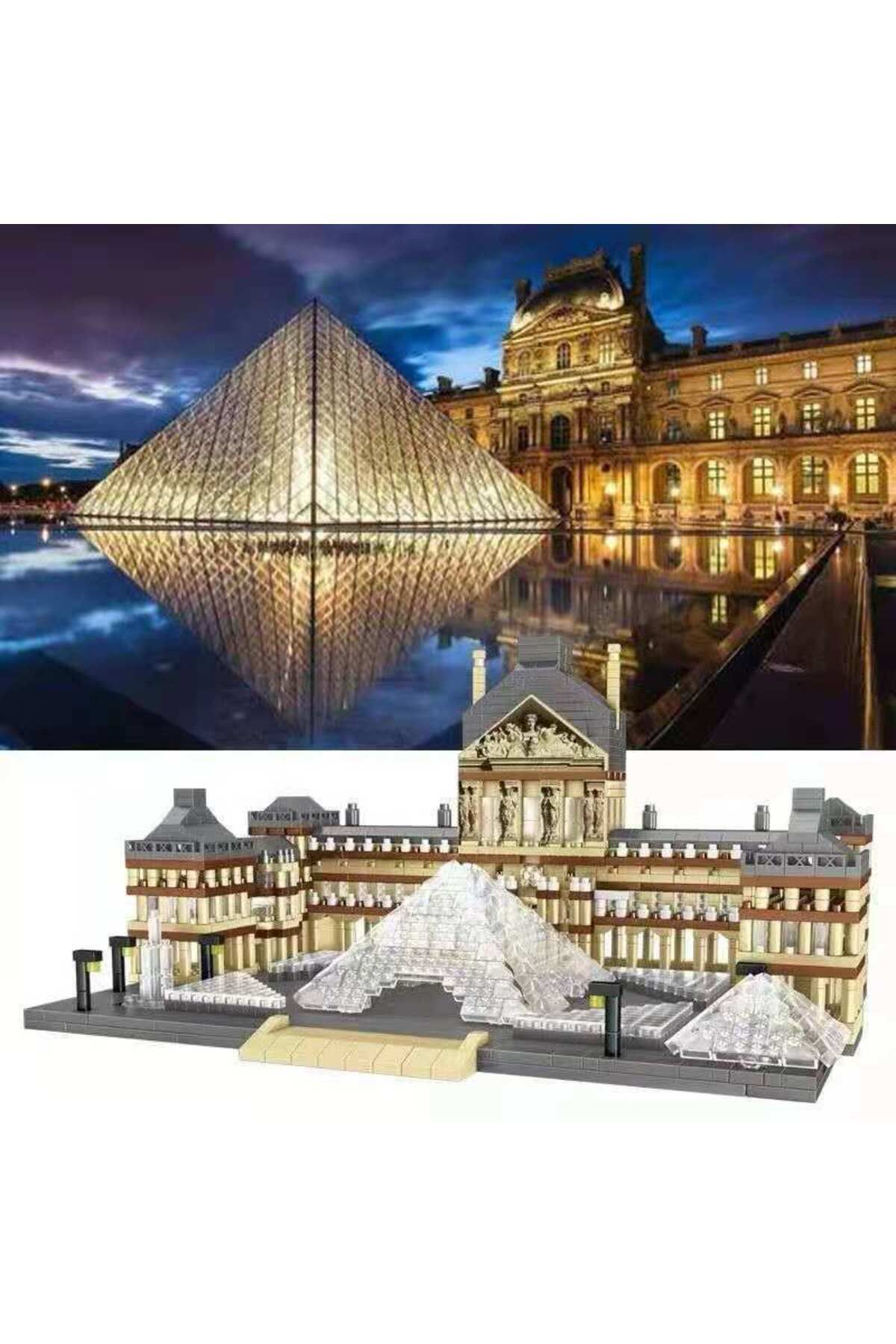 Mitty-Lezi 8040 World Architecture Mini Building Blocks Paris Louvre Museum 3D Model DIY Diamond Bricks... 6