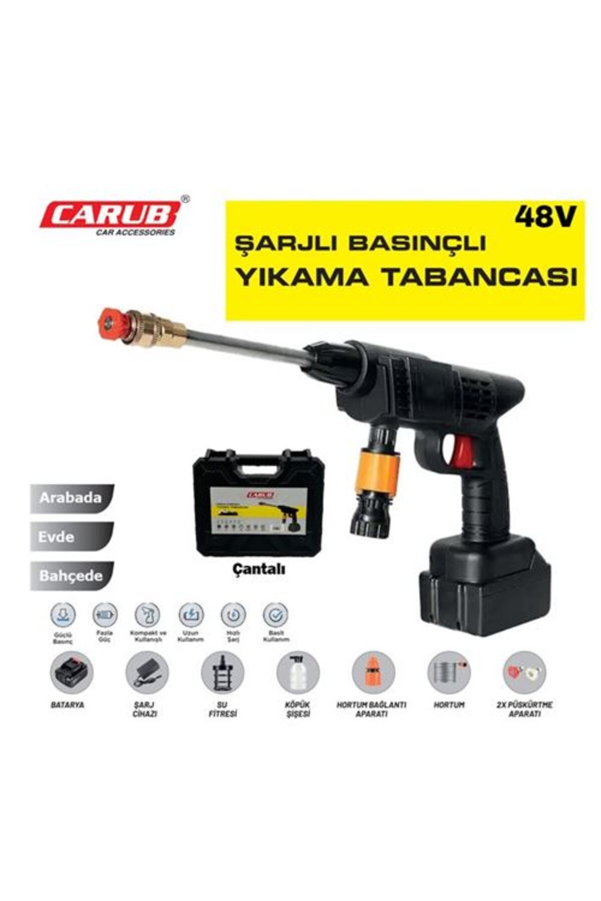 Oto Yıkama Tabancası Şarjlı Basınçlı 438120