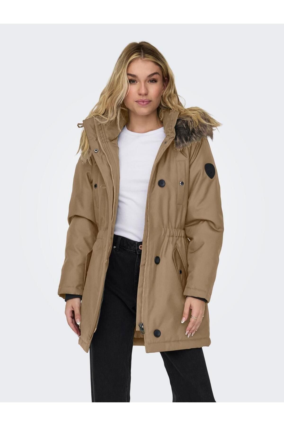 Only ONLIRIS FUR WINTER PARKA Yakası Suni Detaylı Kadın Parka