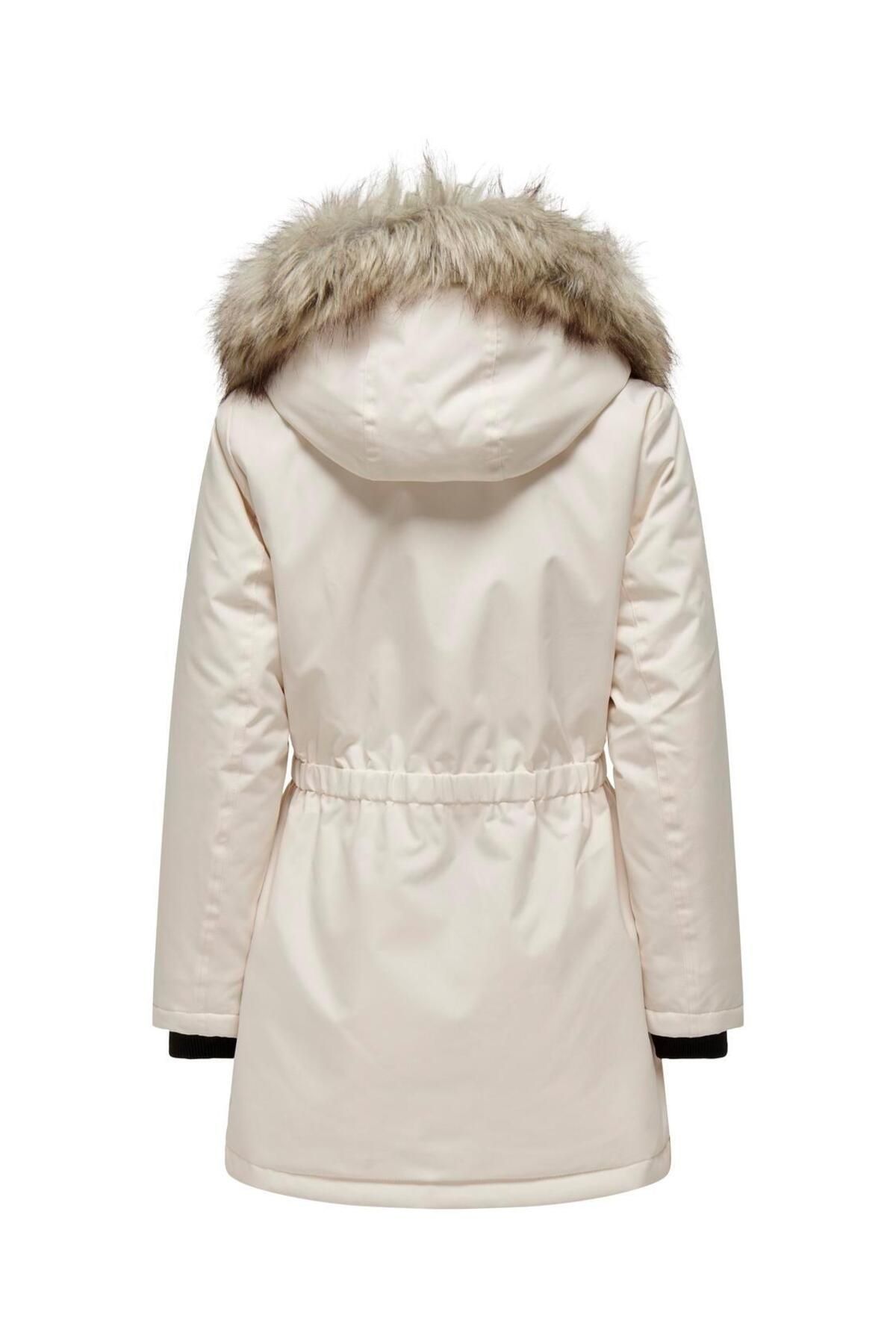 فقط-سترة ONLIRIS FUR WINTER PARKA للسيدات مع تفاصيل من الفرو الصناعي 7