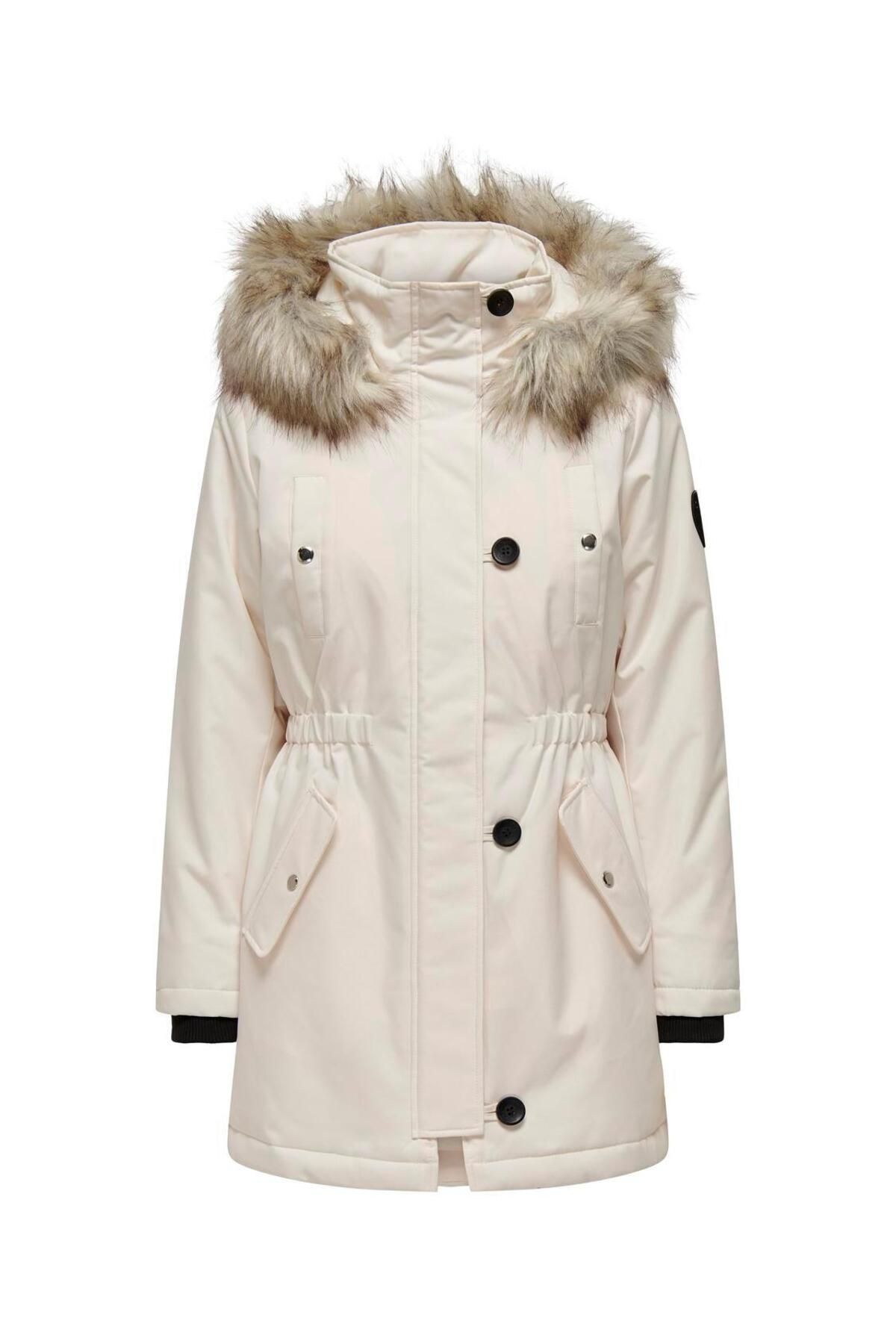 فقط-سترة ONLIRIS FUR WINTER PARKA للسيدات مع تفاصيل من الفرو الصناعي 6