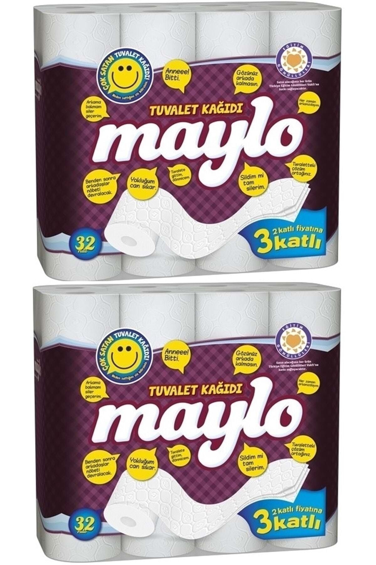 Maylo Süper 3 Katlı Tuvalet Kağıdı 32li X2 Adet