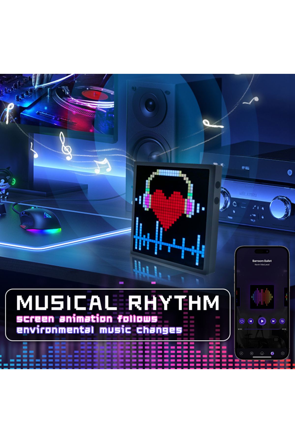 Choice-32X32 NFT Pixel Art LED Display Cool Bluetooth Speaker App Control Art Display For Gaming Room De... 4