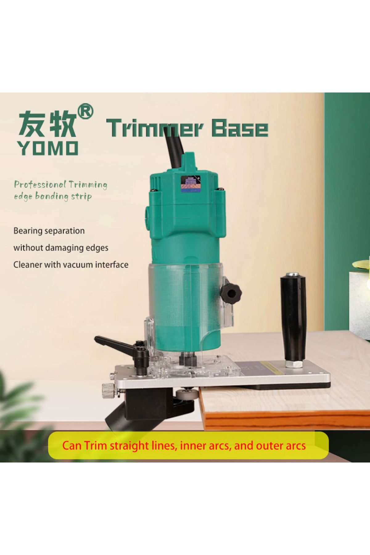 YOMO-Compact Router Milling Trimming Machine Base With Vacuum Interface for Woodworking Electric Trimm... 5