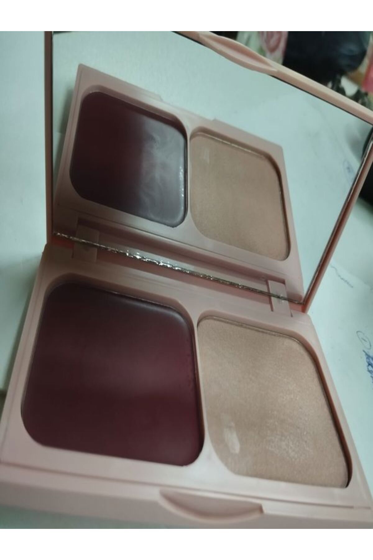 lykd-Cranglam Blush Palette Blush and Lightening Pallet Blush and Highlighter Pallet Mirror 4
