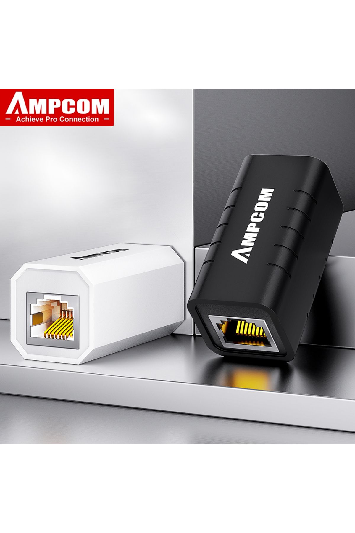 Choice-AMPCOM RJ45 Coupler Lightning Protection Coupler Cat7 Cat6 Cat5e Ethernet Cable Extender Adapter ... 2