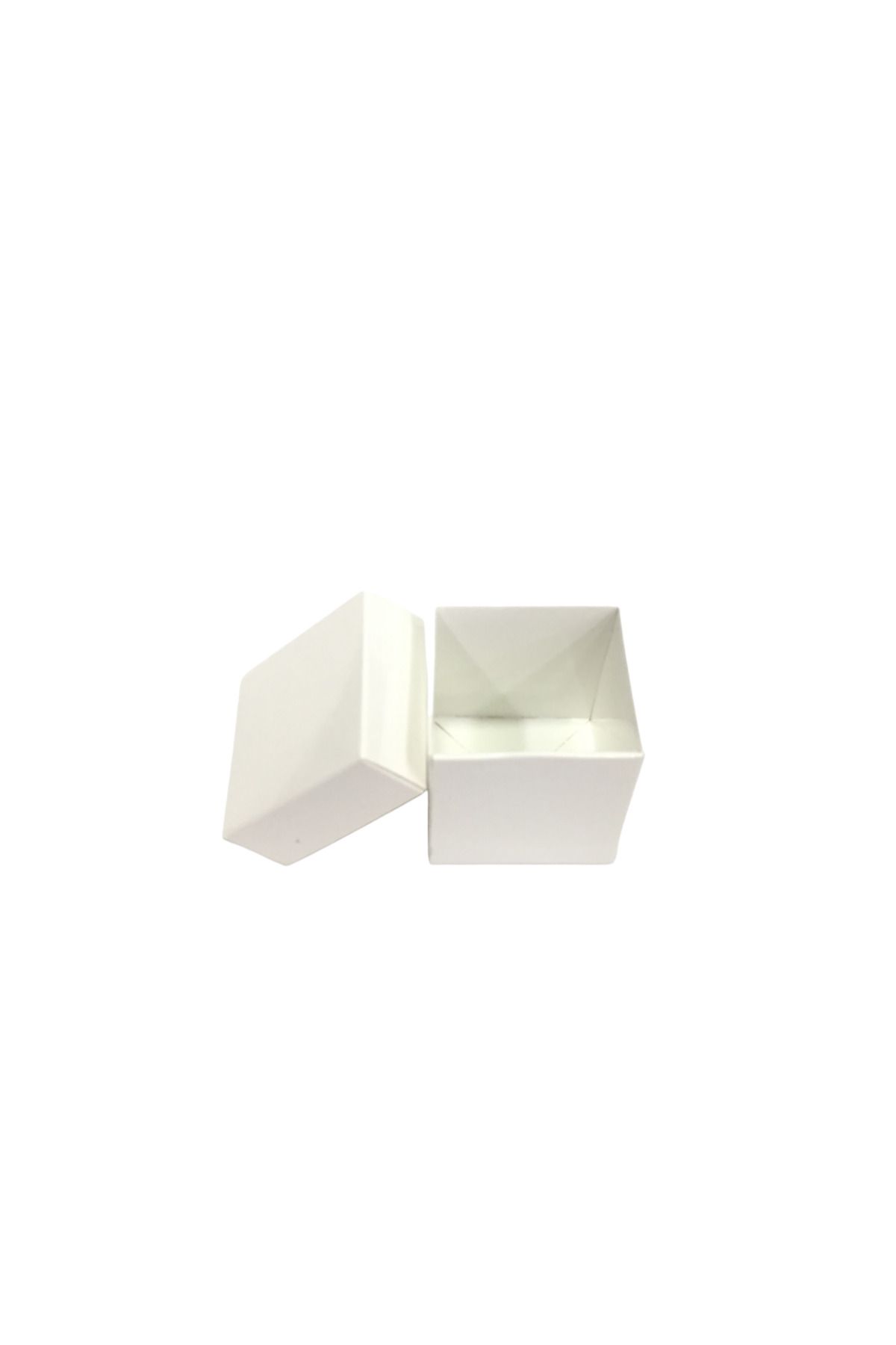 teknotrust Beyaz 5x5x5 cm Tam Kapaklı 50 Adet Takı Kutusu Seti