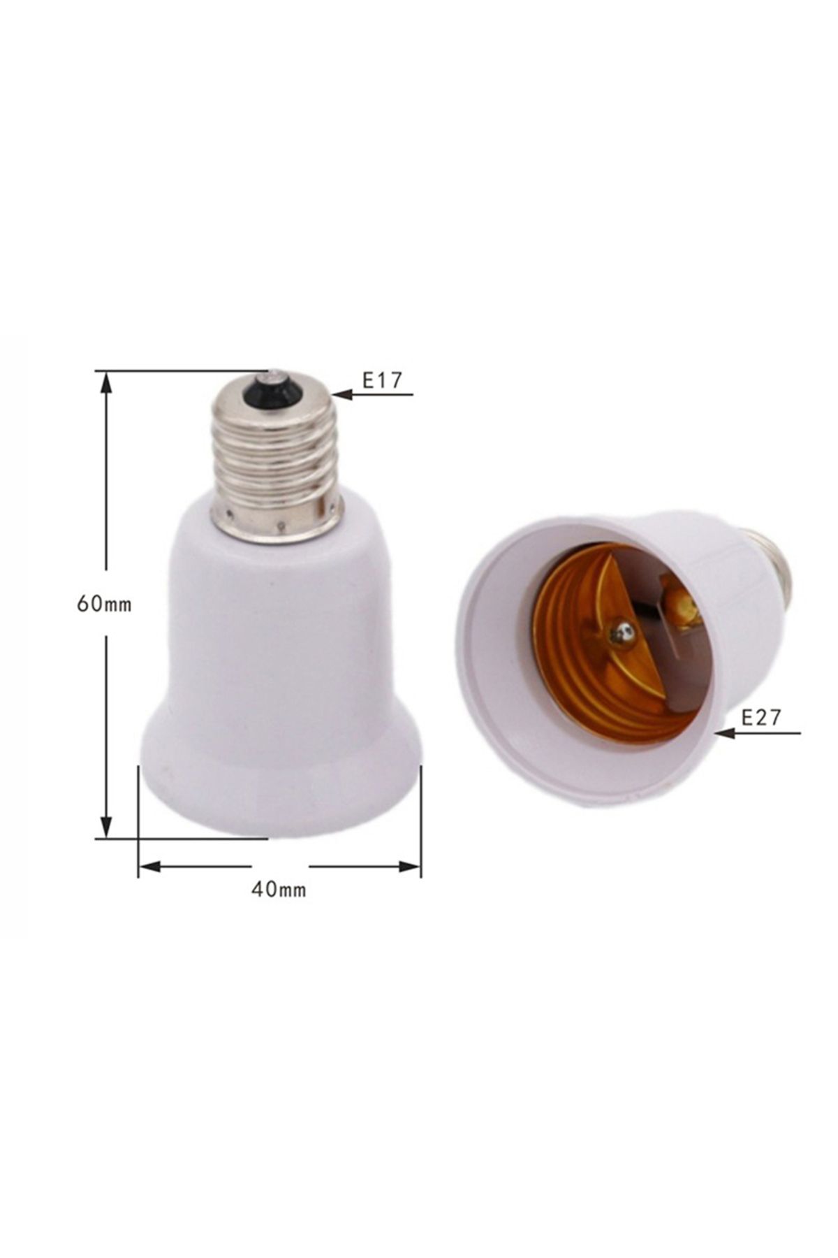 ZLinKJ-E17 Lamp Socket E17 to E27 LED Halogen CFL Light Bulb Lamp Adapter 1