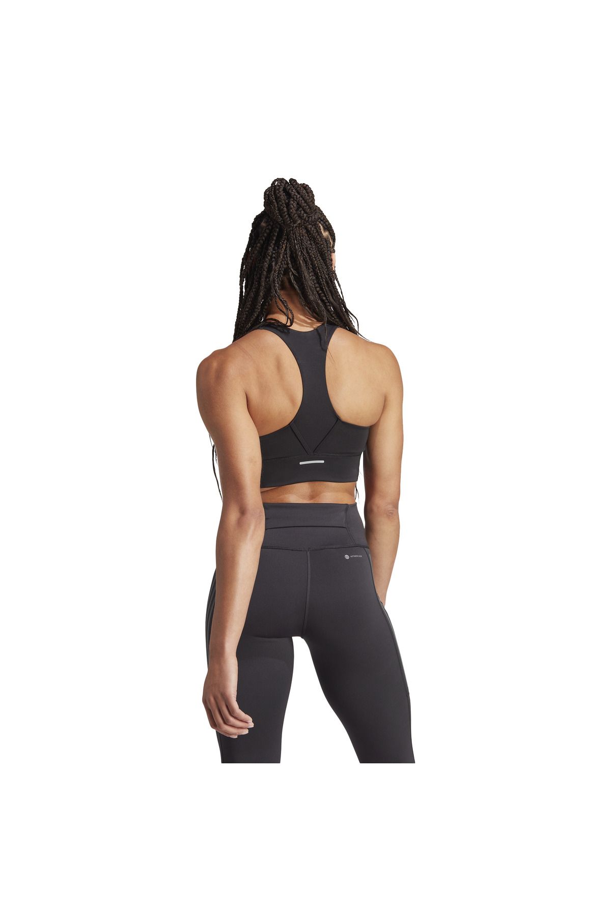 adidas-Black Medium-Support Women's Sports Bra - Run Pocket BRA IX1553 4