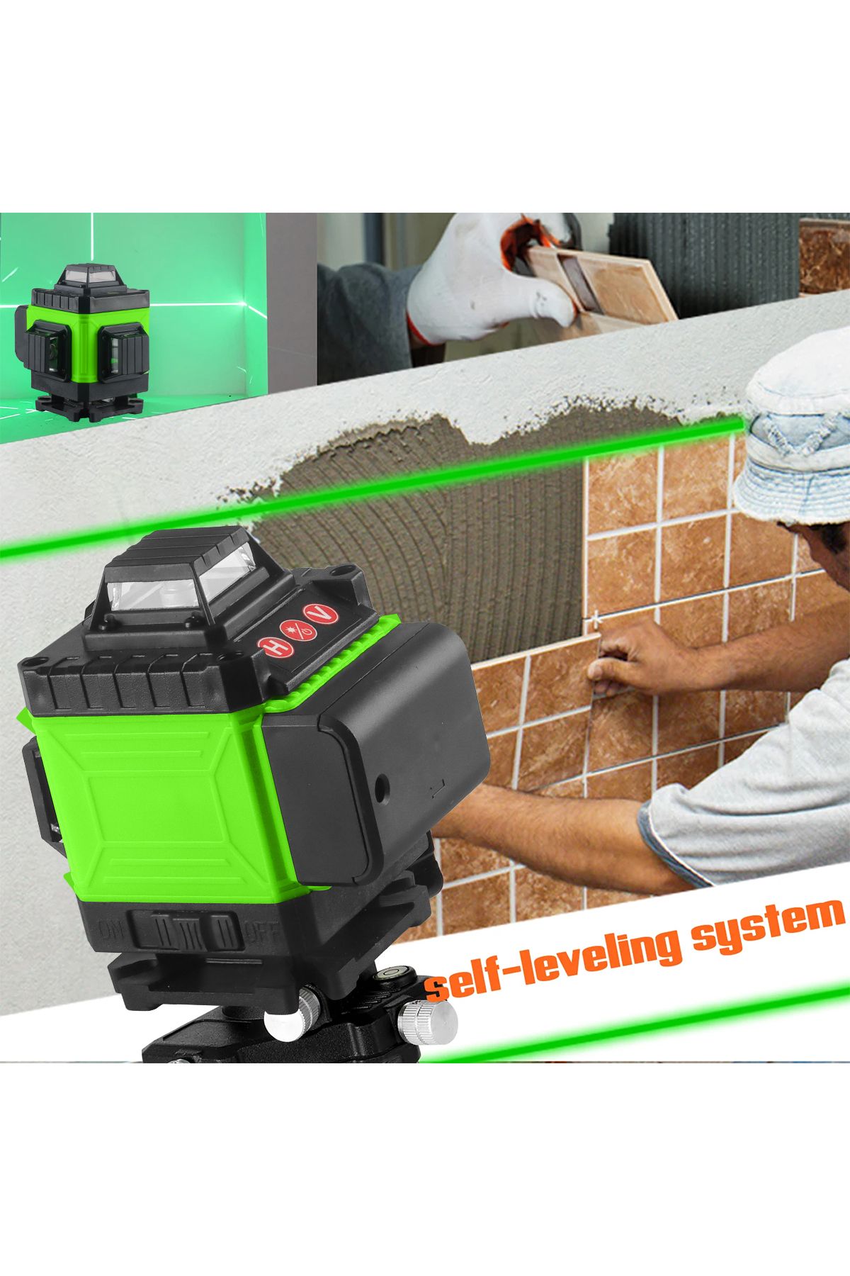 Choice-Laser Level 360 Self Leveling, 4x360° 4D Cross Line Laser, Green Laser Level Lines Tool, Self Lev... 6