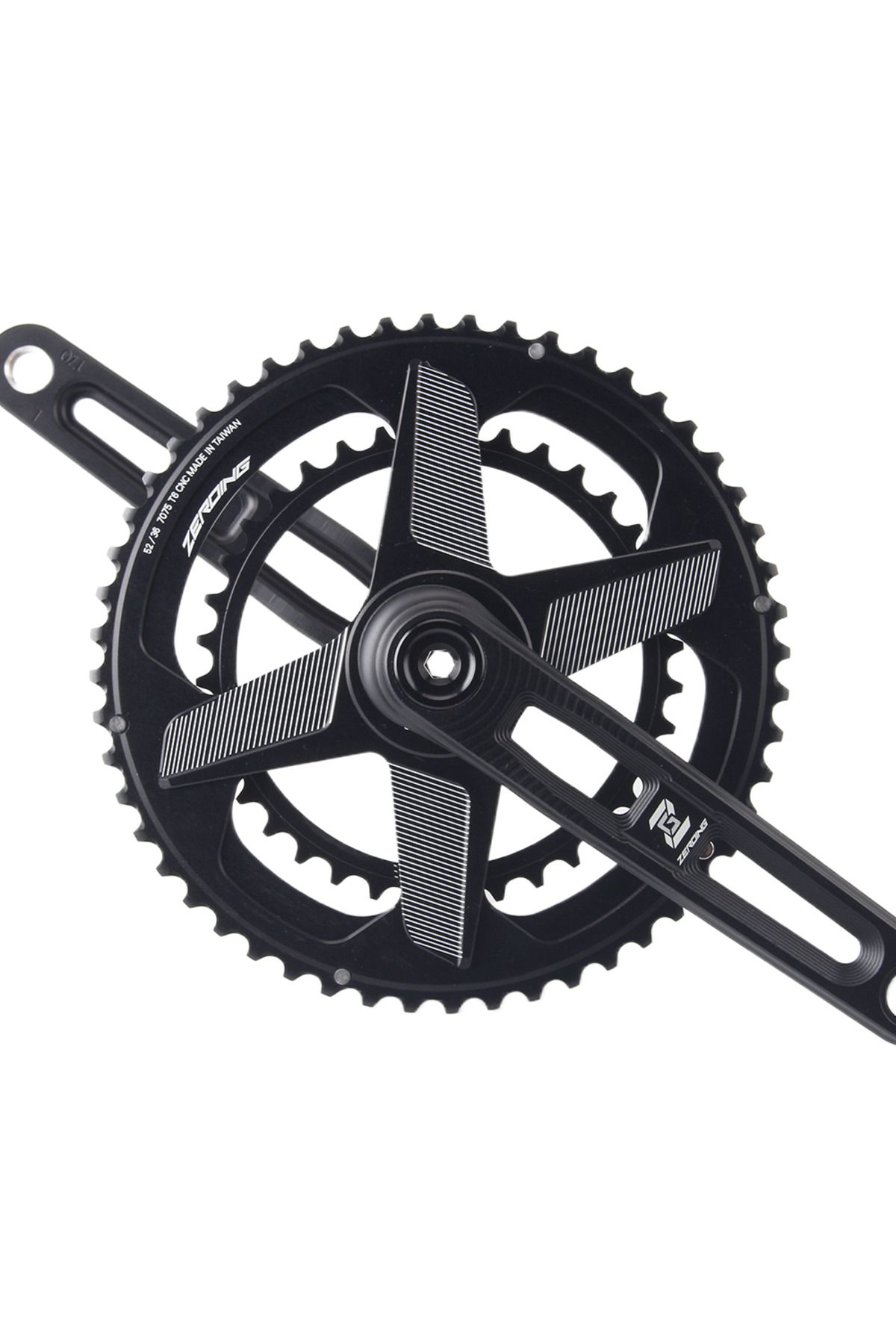 Choice-EVOSID Ultralight Road Bike Crankset Double Chainwheel 50-34T/52-36T/53-39T Hollow Tech Crank 170... 5