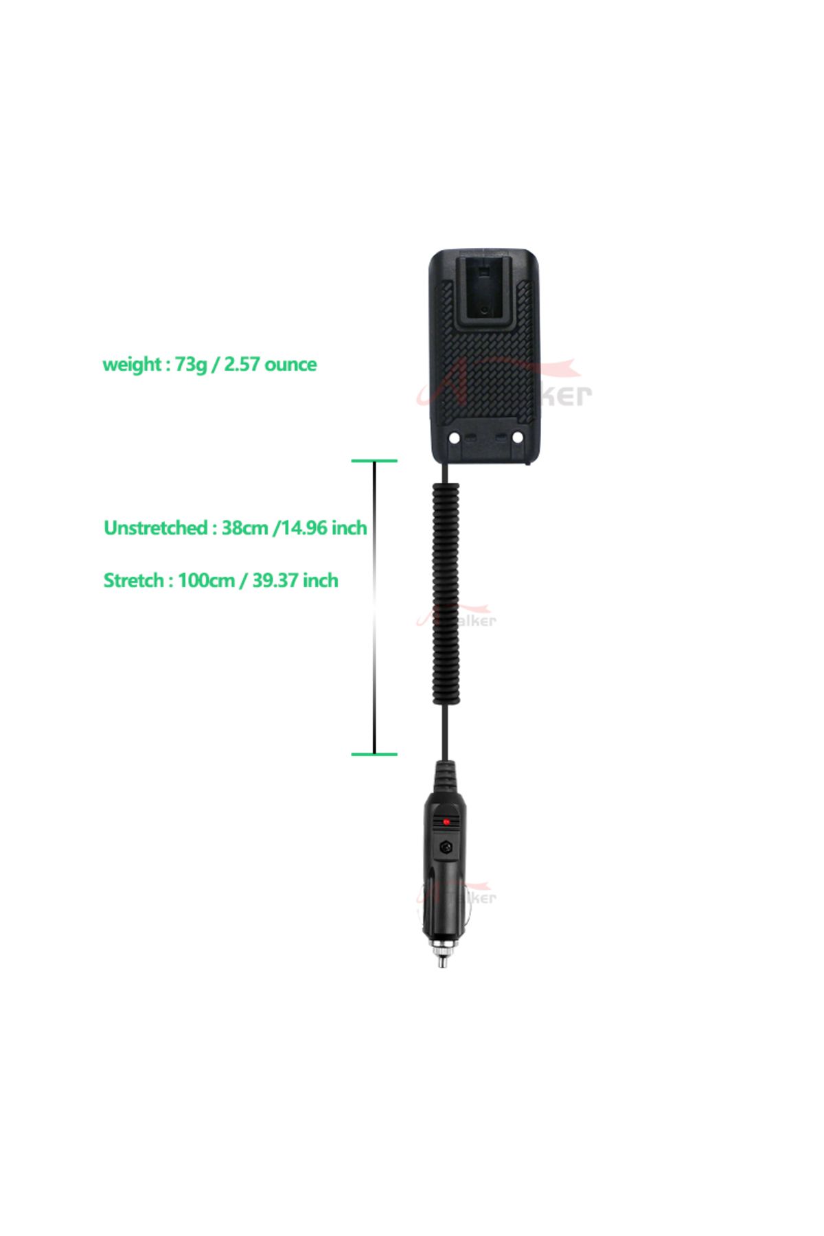 aitalker-Quansheng UV-K5 UV-k5(8) UV-5R PLUS Battery Eliminator Walkie Talkie Car Charger 12V/24v Universa... 3
