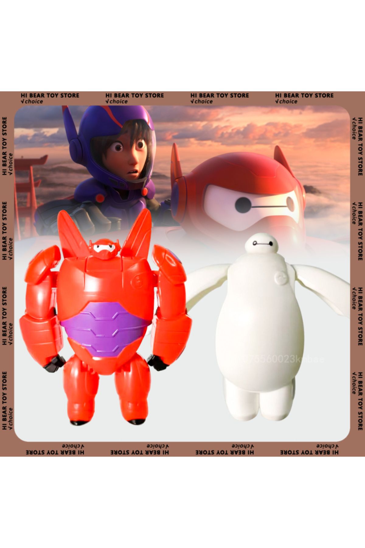 Choice-Big Hero 6 Figurine Baymax Big White Robot Figure Hiro Hamada Model 16cm Action Figures Statue Co... 2