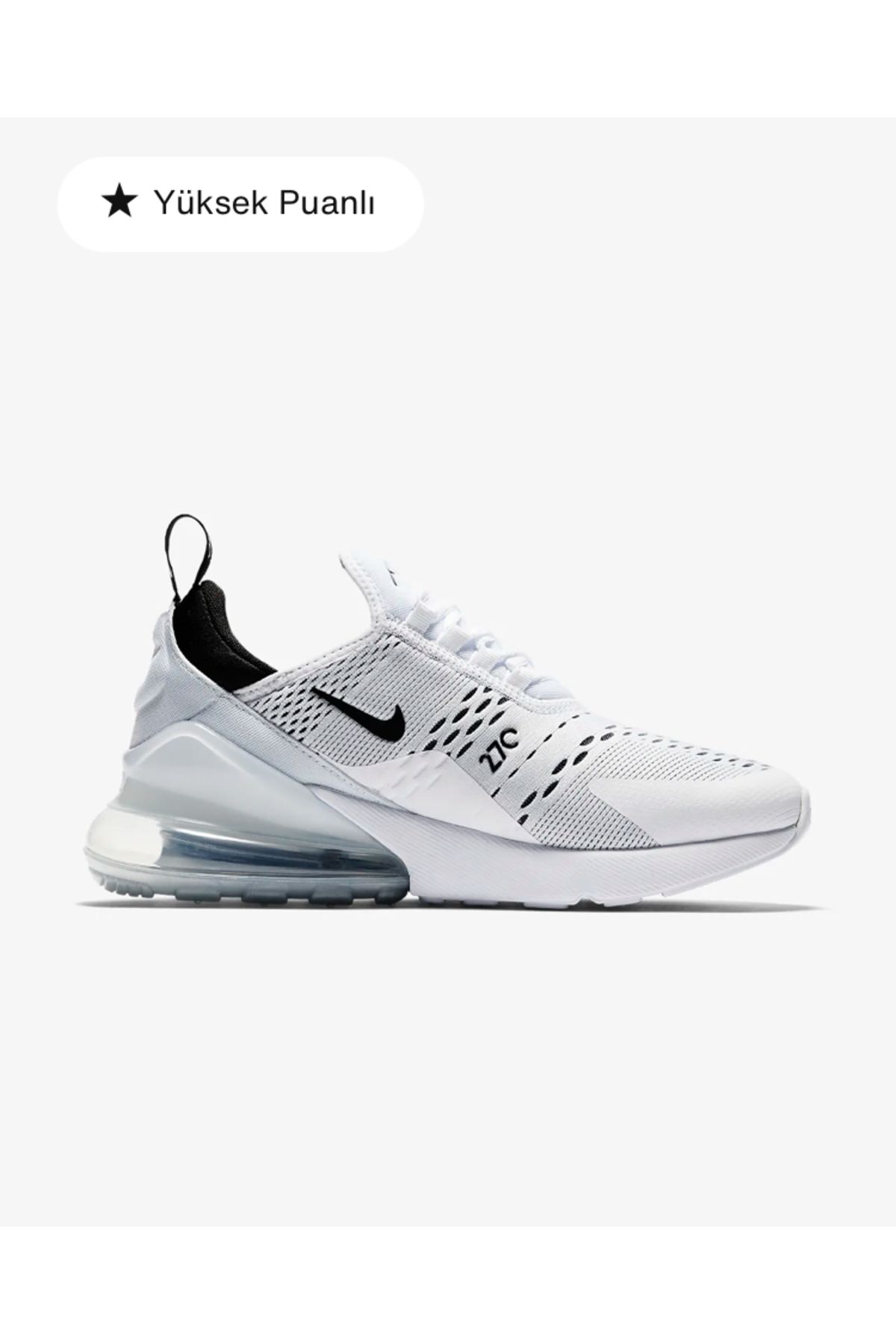 Nike-حذاء رياضي رجالي باللون الأبيض Air Max 270 2