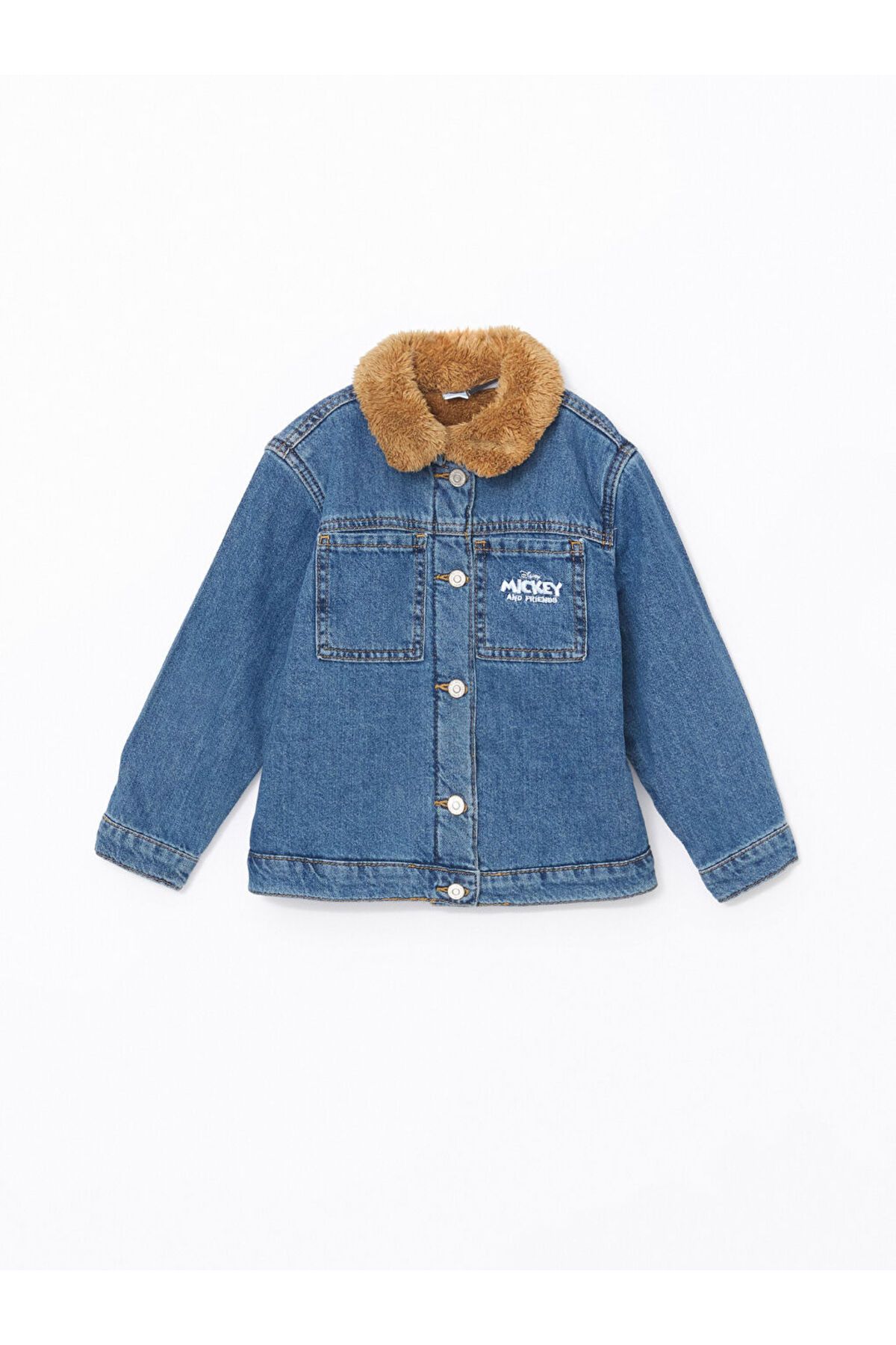 LC Waikiki-Lcw Kids Medium Indigo Rodeo Shearling Boy's Jean Jacket 3