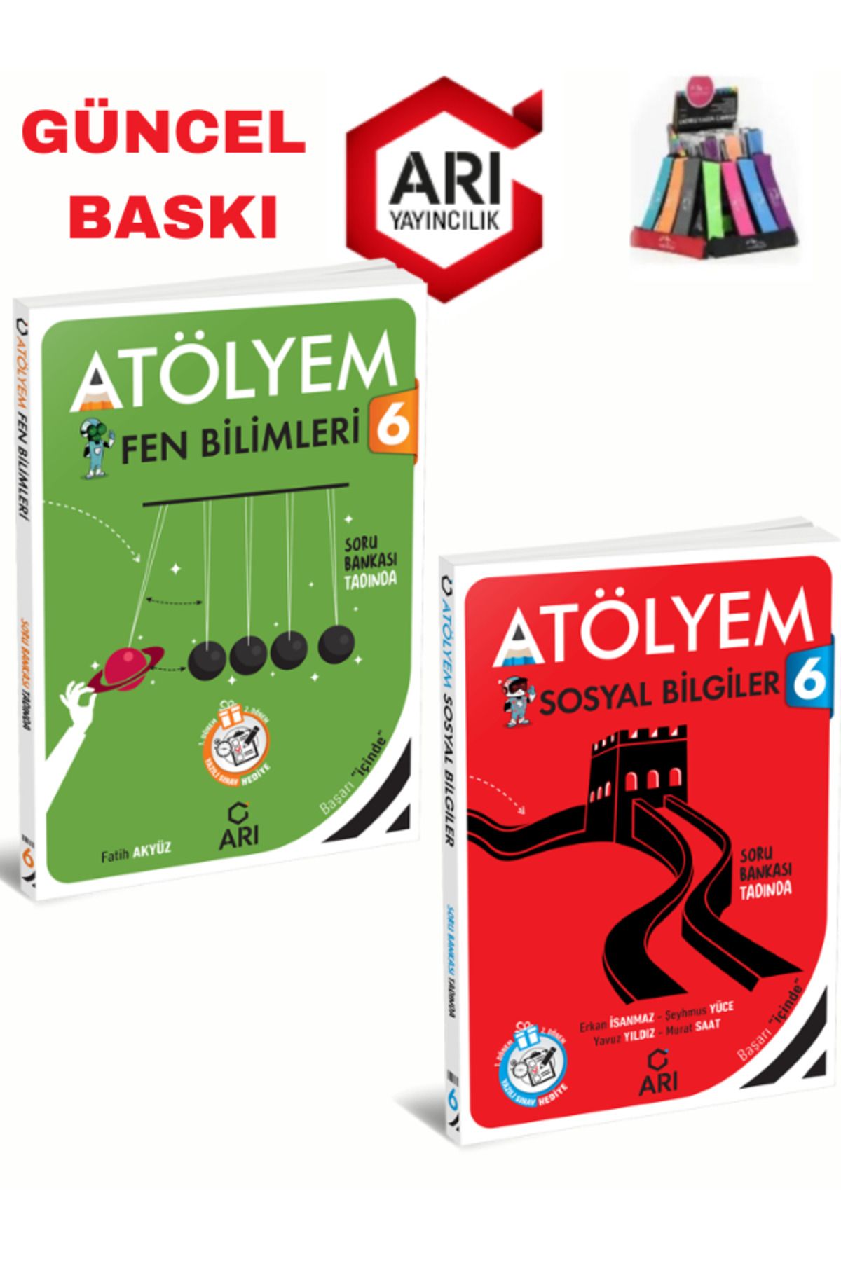 Arı Yayıncılık 2024-2025 Müfredat 6.Sınıf Atölyem Fen-Sosyal Soru Bankası+Yazılı Eki+Kalemlik