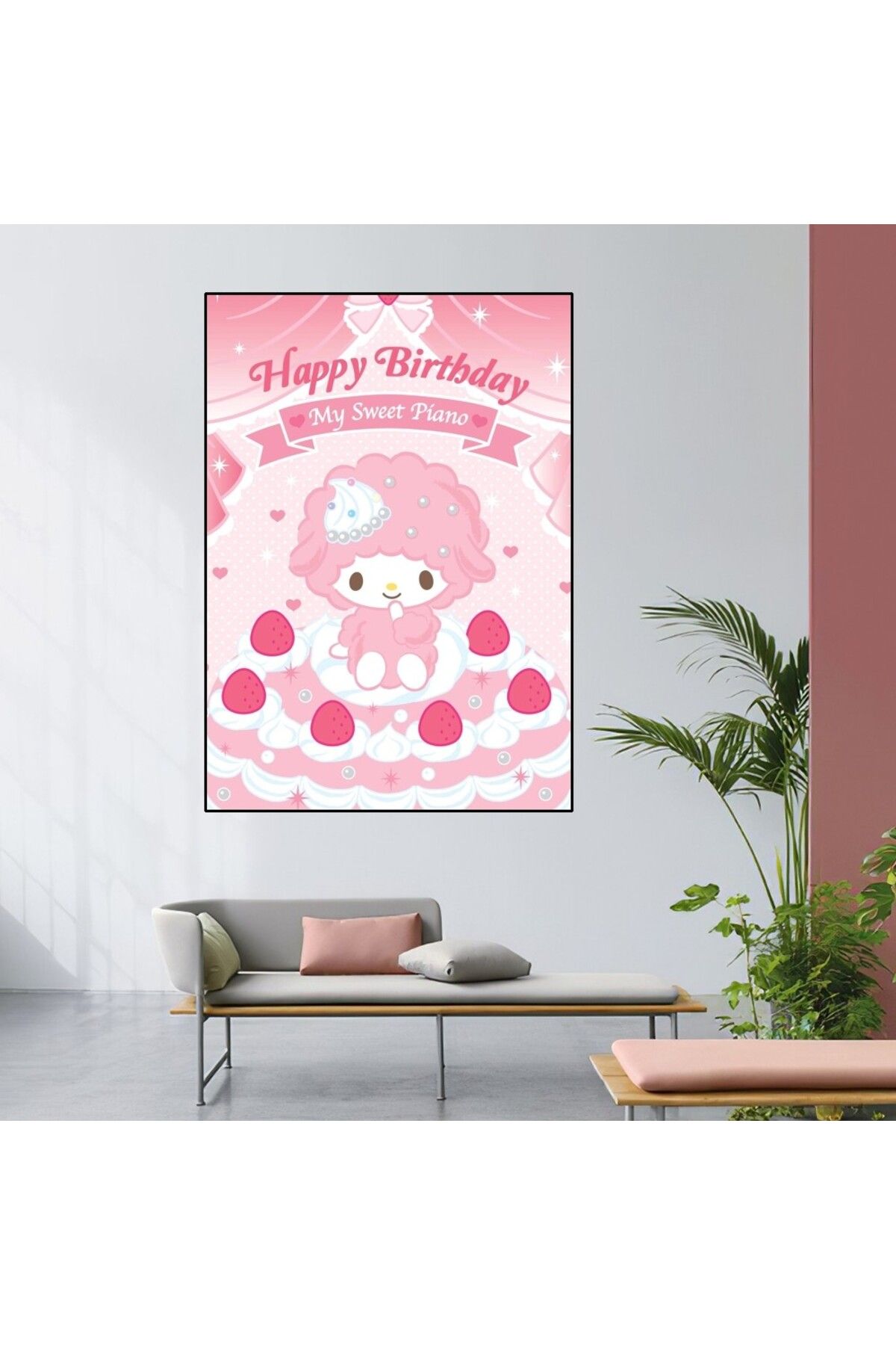 Miniso-MINISO My Sweet Piano Poster Home Room Decor Livingroom Bedroom Aesthetic Art Wall Painting Stickers 5