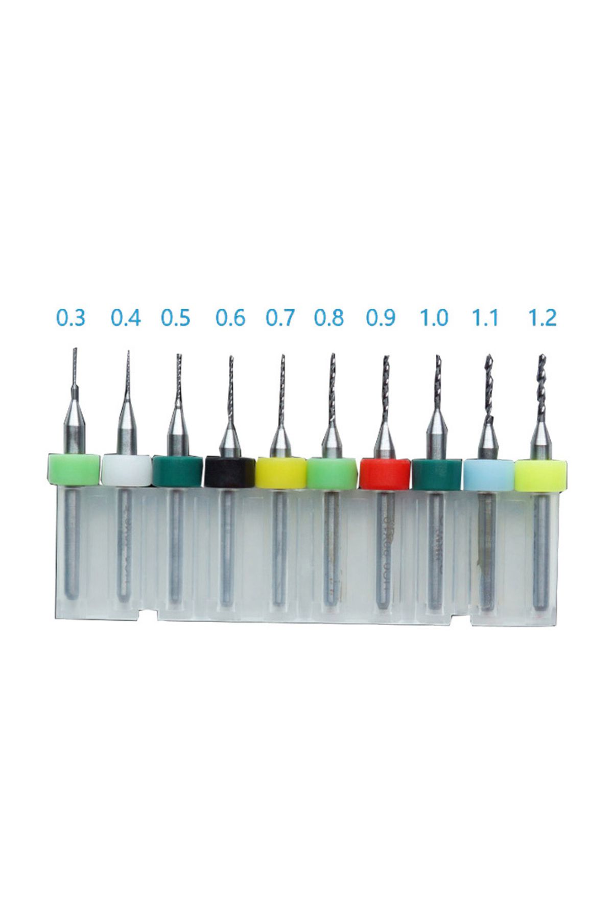Choice-10Pcs/set 0.1mm to 1.2mm PCB Mini Drill Bit Tungsten Steel Carbide CNC Drilling Bit For Print Cir... 7