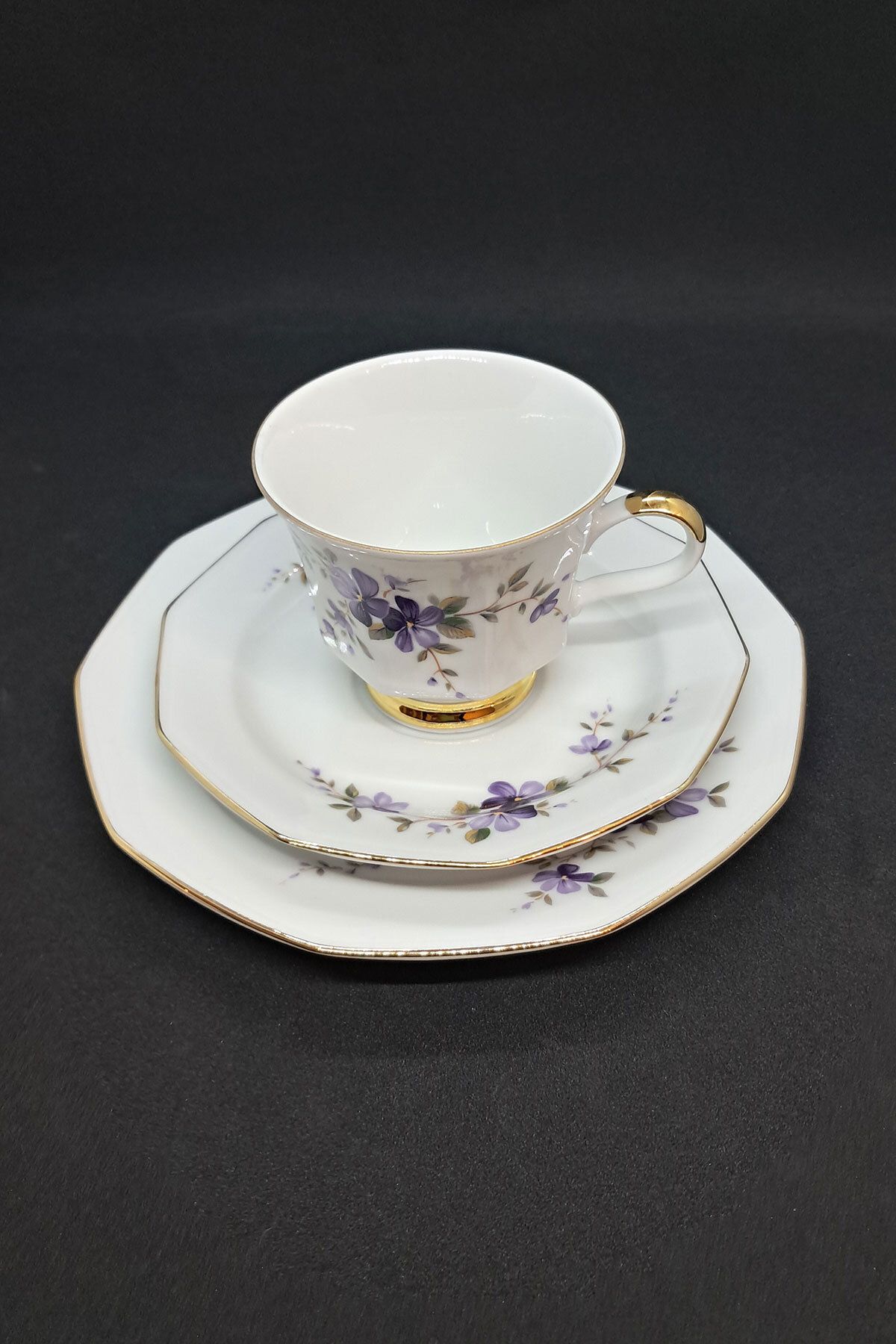 Bavaria Winterling Marktleuthen Vintage Çay Fincanı 3 Parça