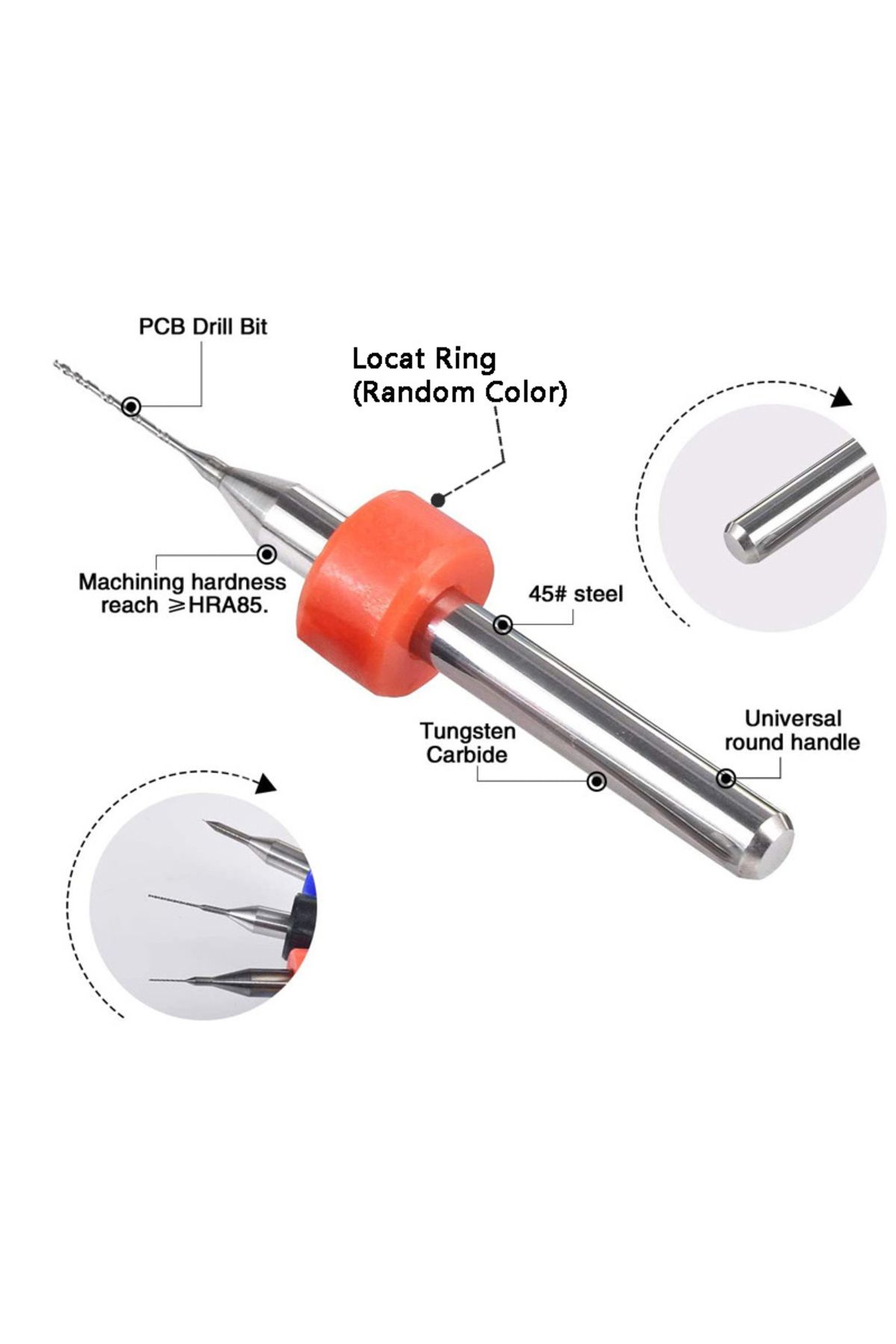 Choice-10Pcs/set 0.1mm to 1.2mm PCB Mini Drill Bit Tungsten Steel Carbide CNC Drilling Bit For Print Cir... 3