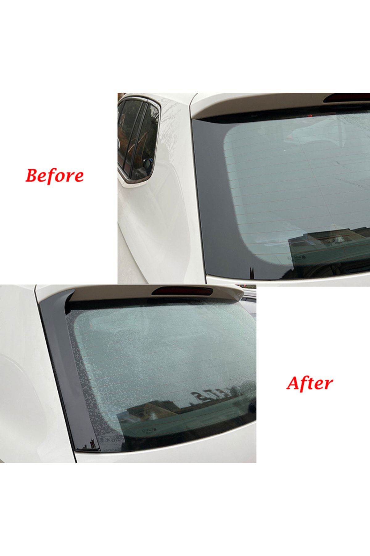 Choice-1 Pair For VW Tiguan MK2 2017 2018 2019 2020 2021 2022 2023 Car Rear Window Side Spoiler Glossy B... 2