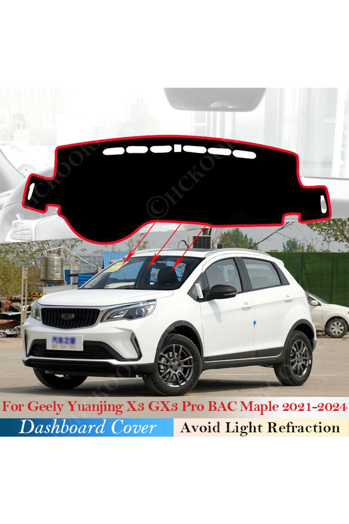 Choice-Dashboard Cover Dash Board Mat Carpet Pad For Geely Yuanjing X3 GX3 Pro BAC Maple 2021 ~ 2024 Sha... 2